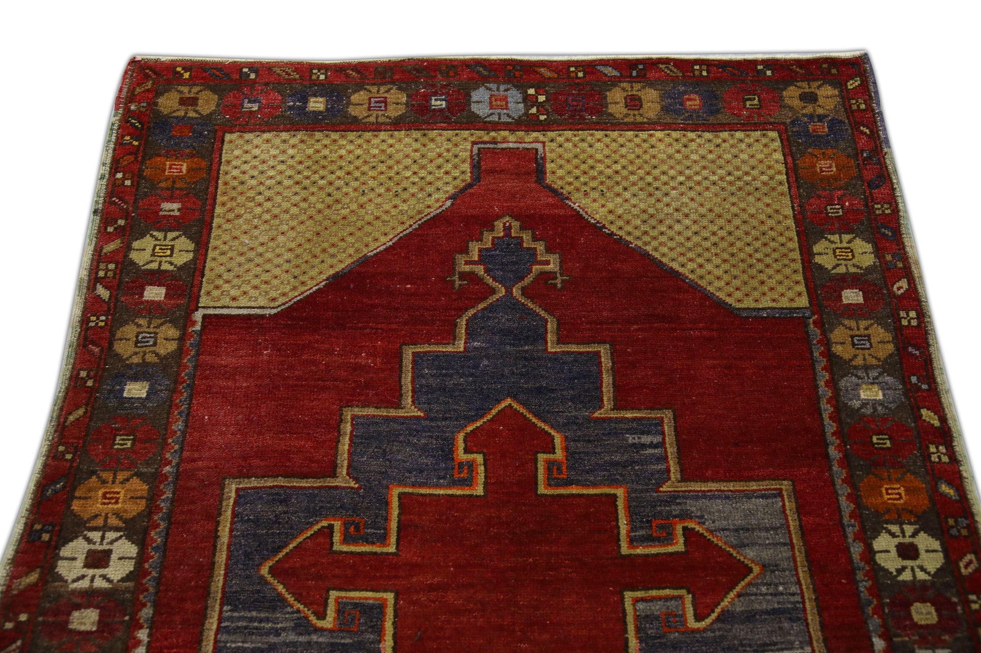 Turkish Vintage Anatolian Rug 3'8" x 5'1" #1044