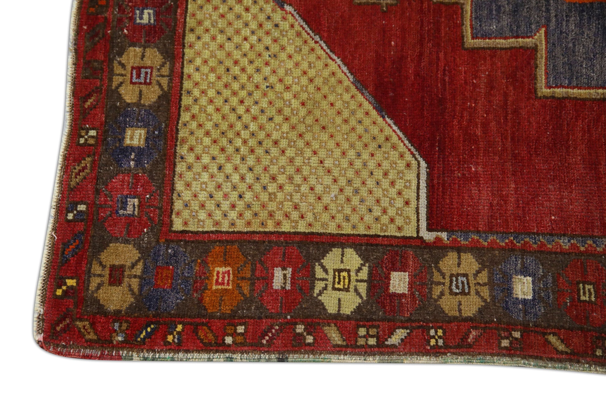 Turkish Vintage Anatolian Rug 3'8" x 5'1" #1044