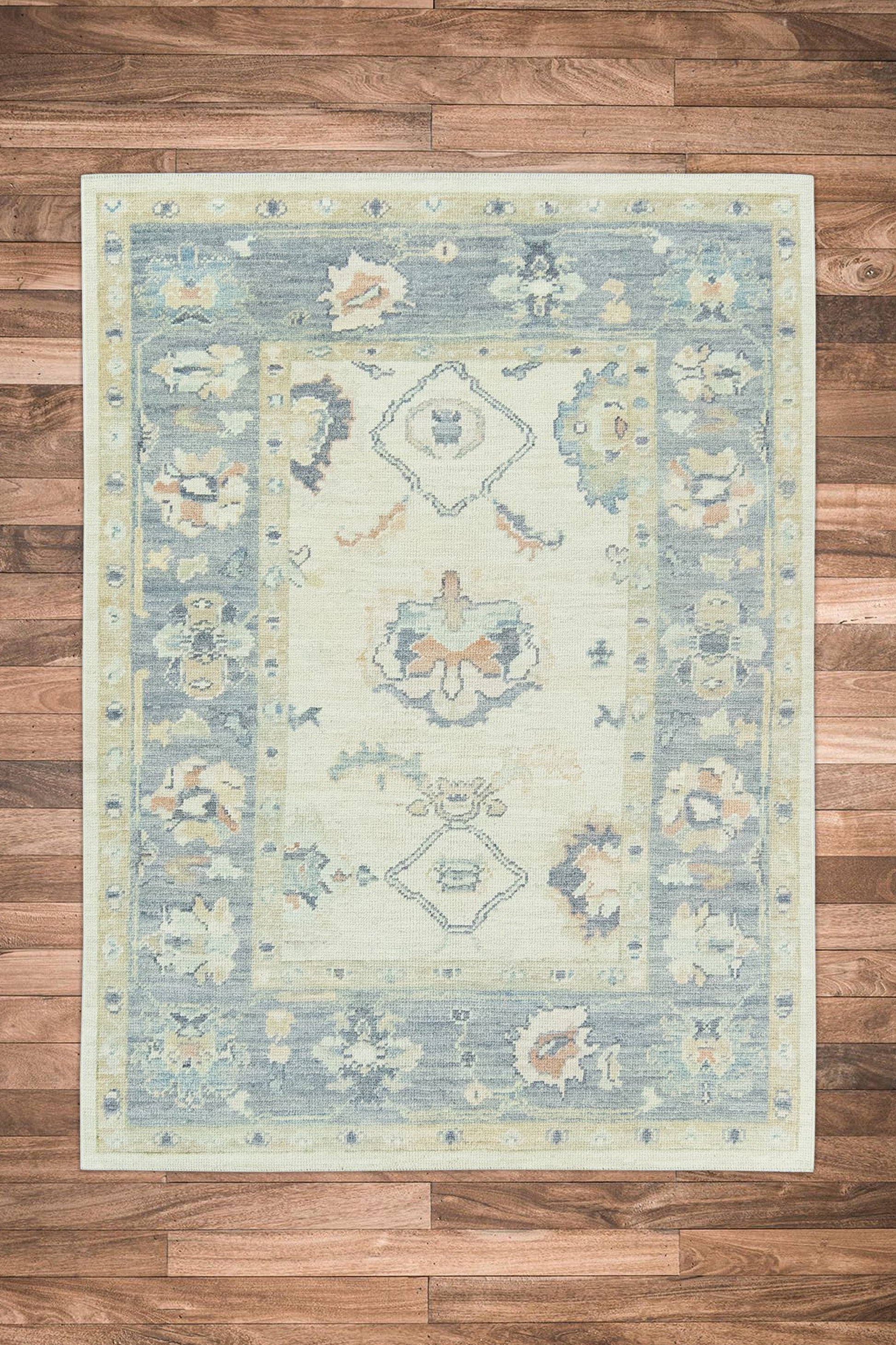 Turkish Oushak Rug 5'1" x 6'10" #15056