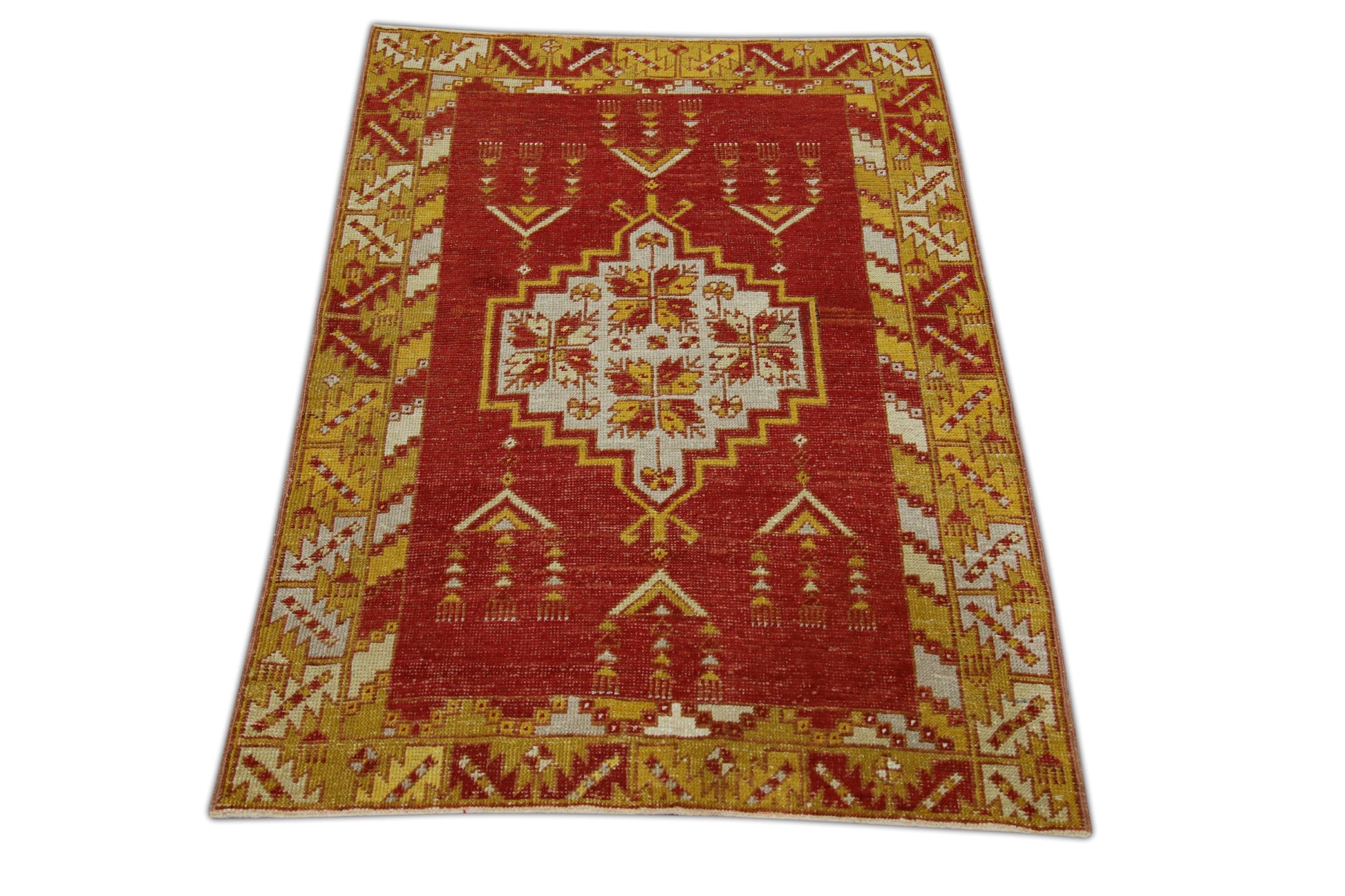 Turkish Vintage Anatolian Rug 3'2" x 4'5" #1041