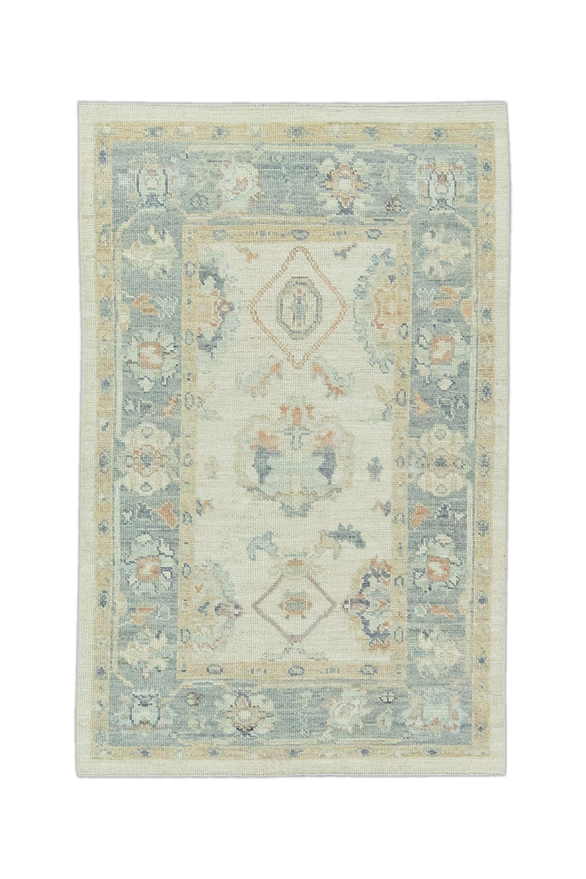 Turkish Oushak Rug 4' x 6'2" #15005