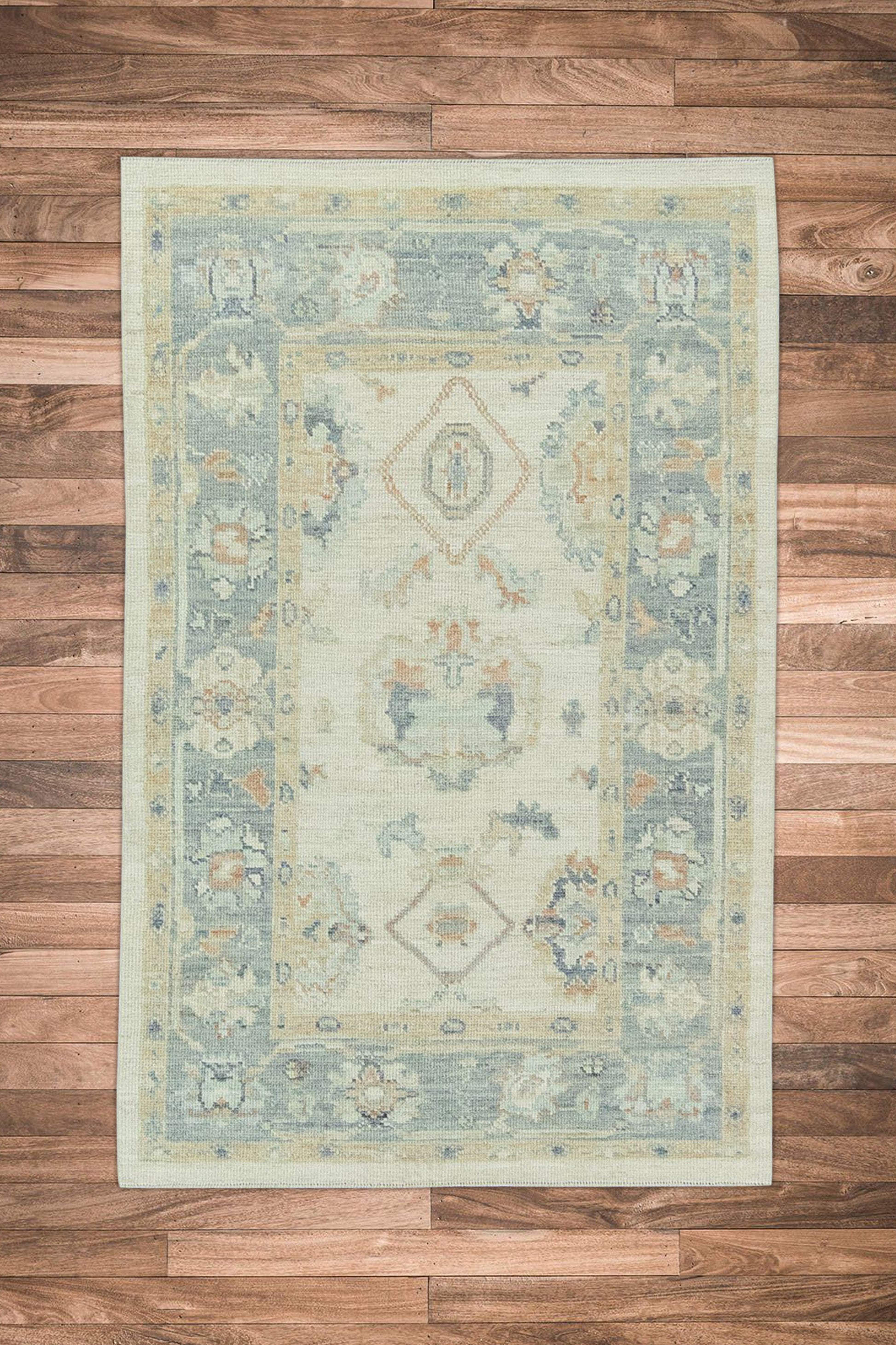 Turkish Oushak Rug 4' x 6'2" #15005