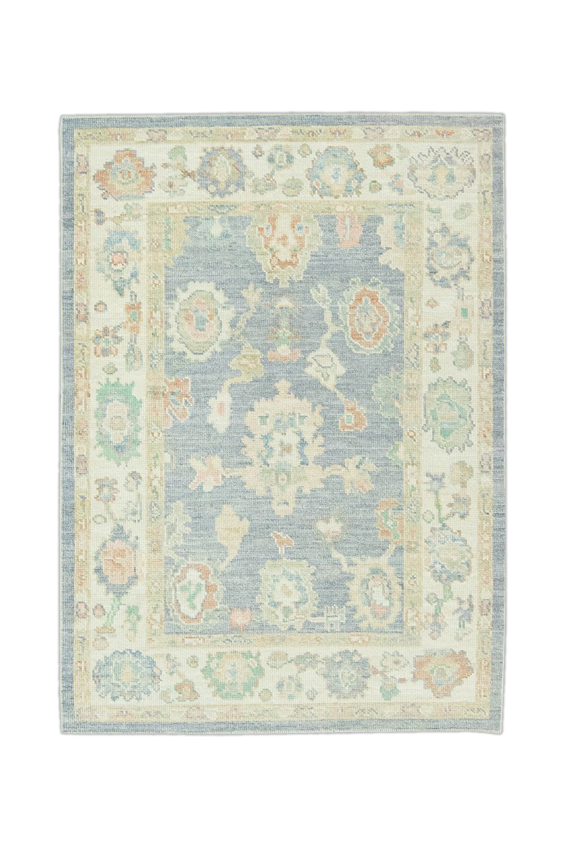 Turkish Oushak Rug 4'2" x 5'10" #15016