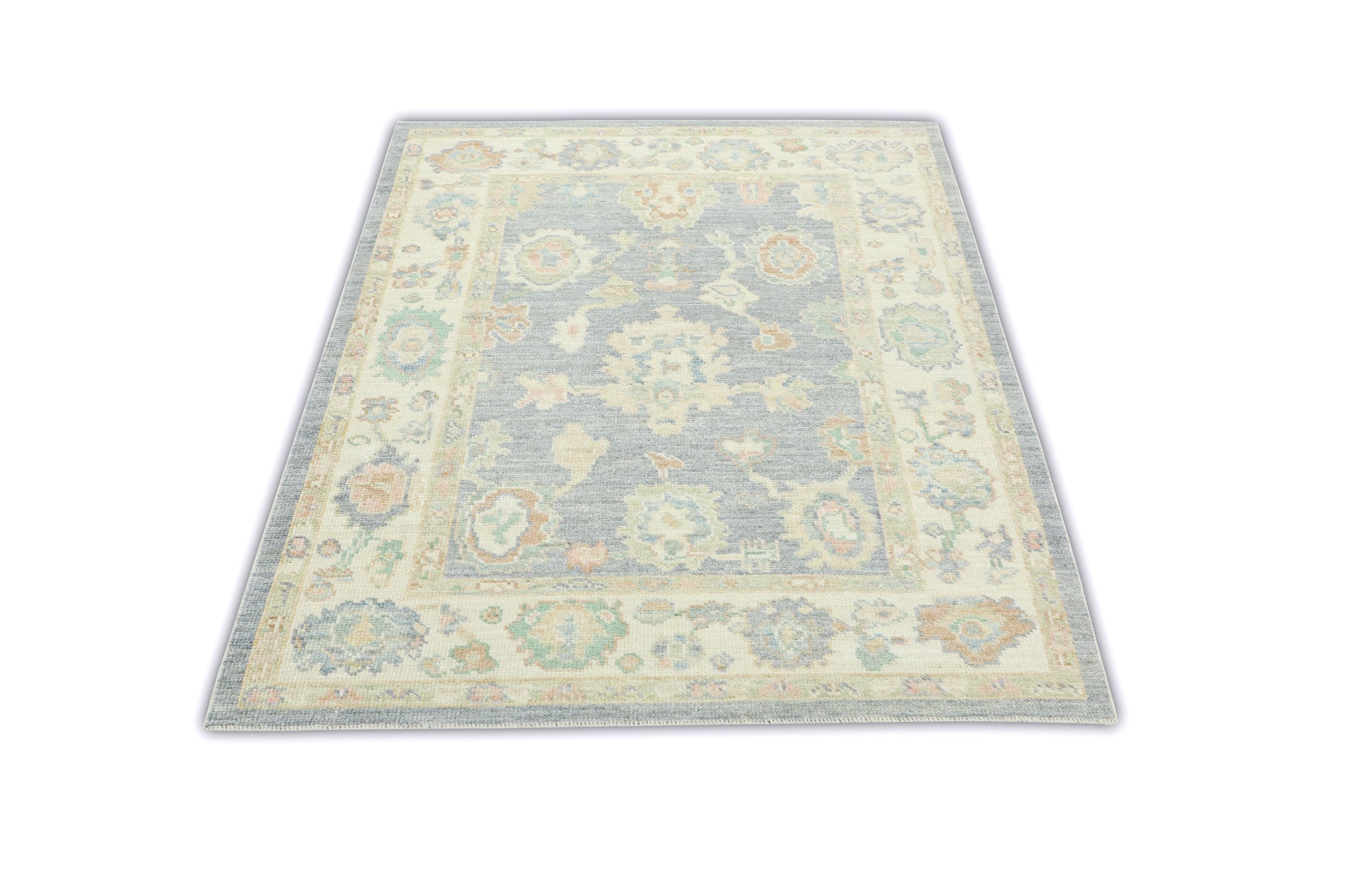 Turkish Oushak Rug 4'2" x 5'10" #15016