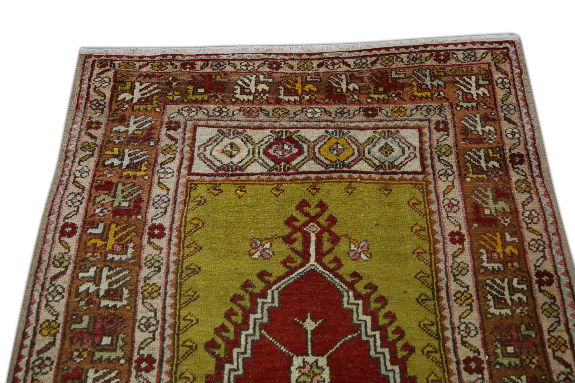 Turkish Vintage Anatolian Rug 3'6"x 5'2" #1037