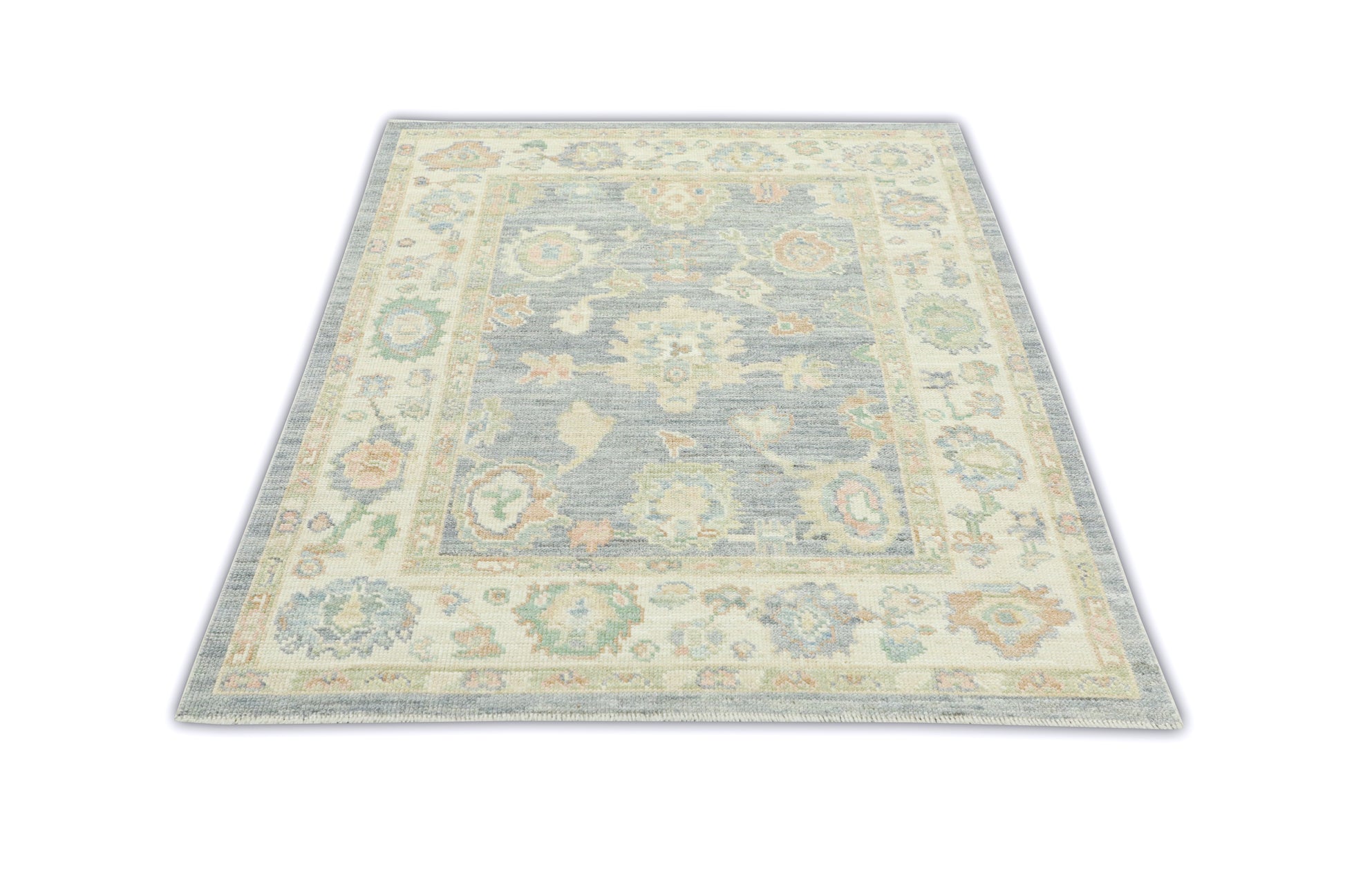 Turkish Oushak Rug 4'2" x 5'5" #15054