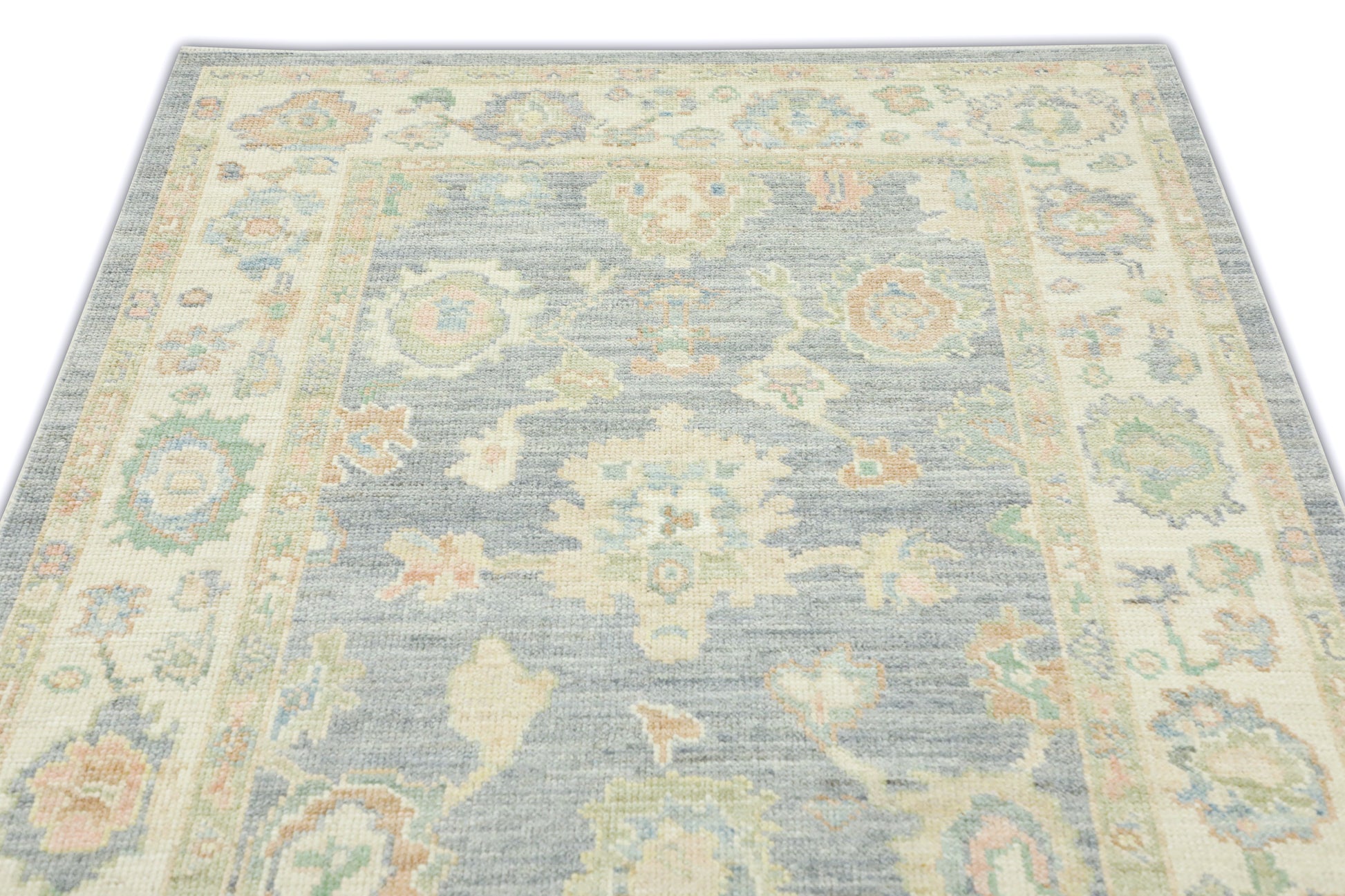 Turkish Oushak Rug 4'2" x 5'5" #15054