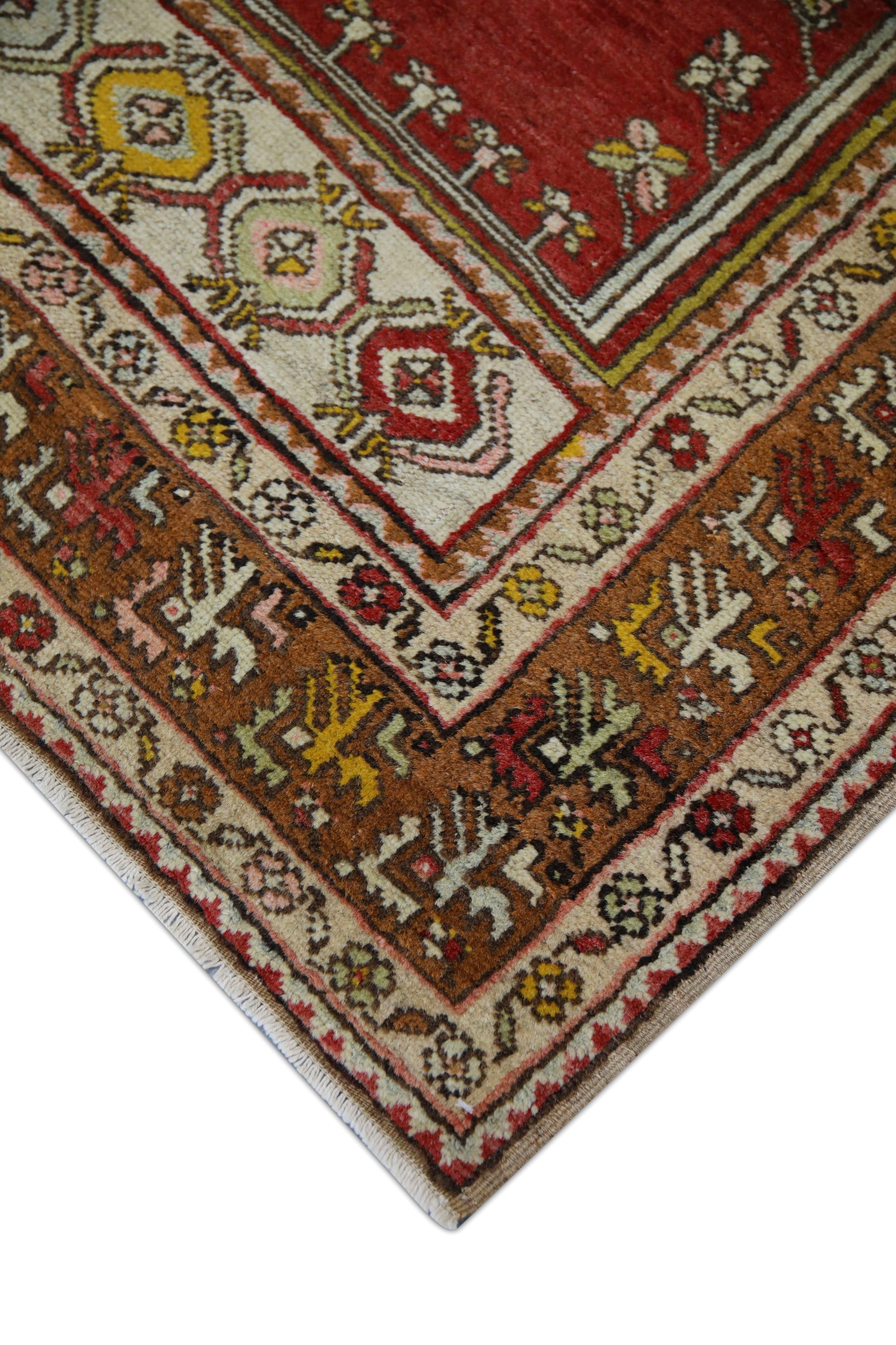 Turkish Vintage Anatolian Rug 3'6"x 5'2" #1037