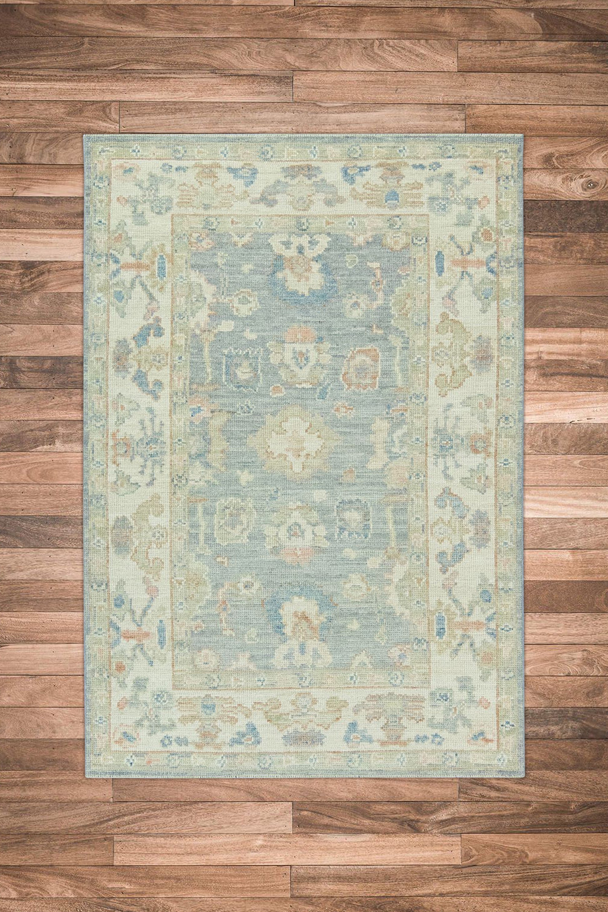 Turkish Oushak Rug 4'4" x 6'2" #15013