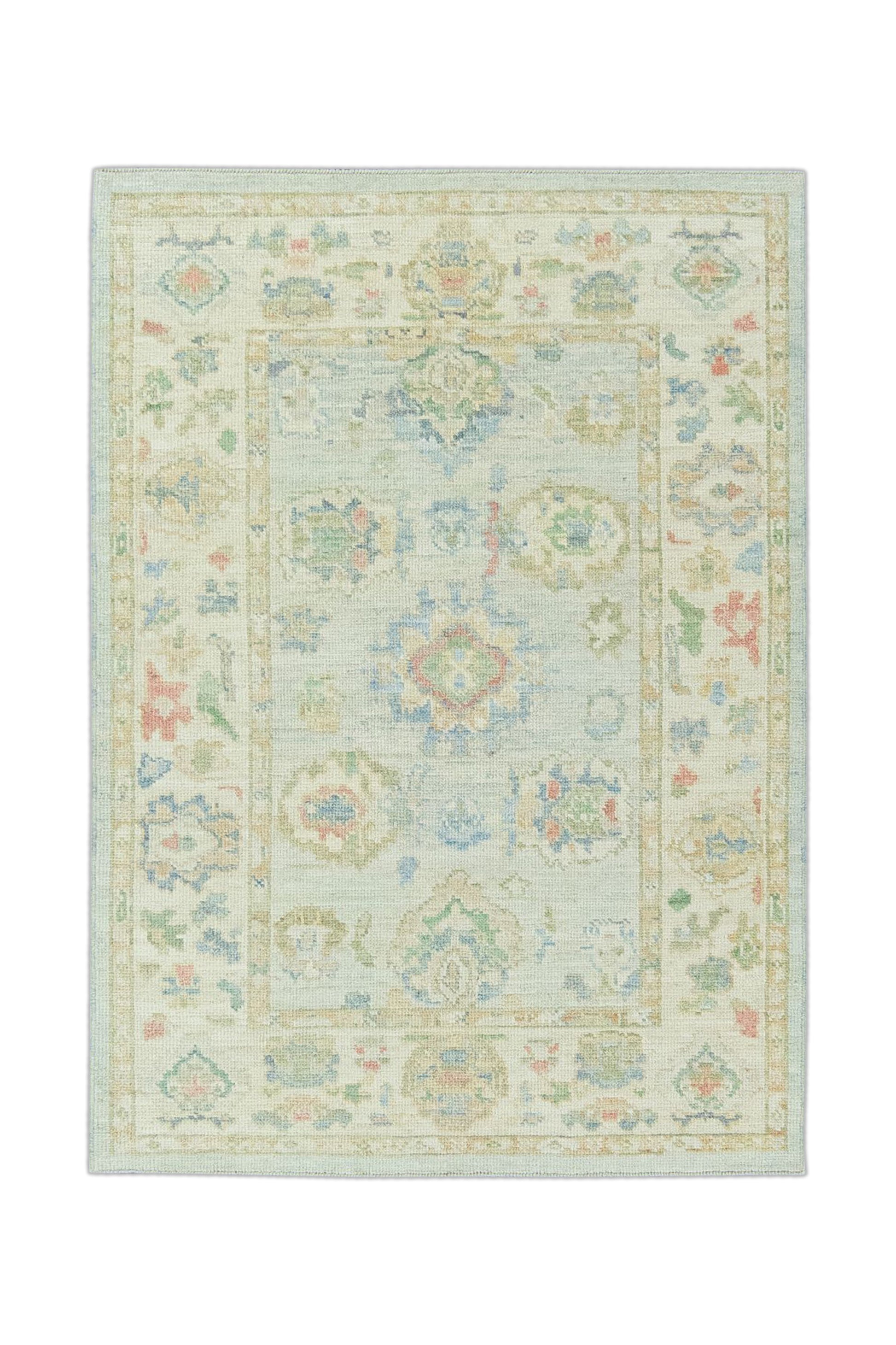 Turkish Oushak Rug 4'2" x 6' #15019