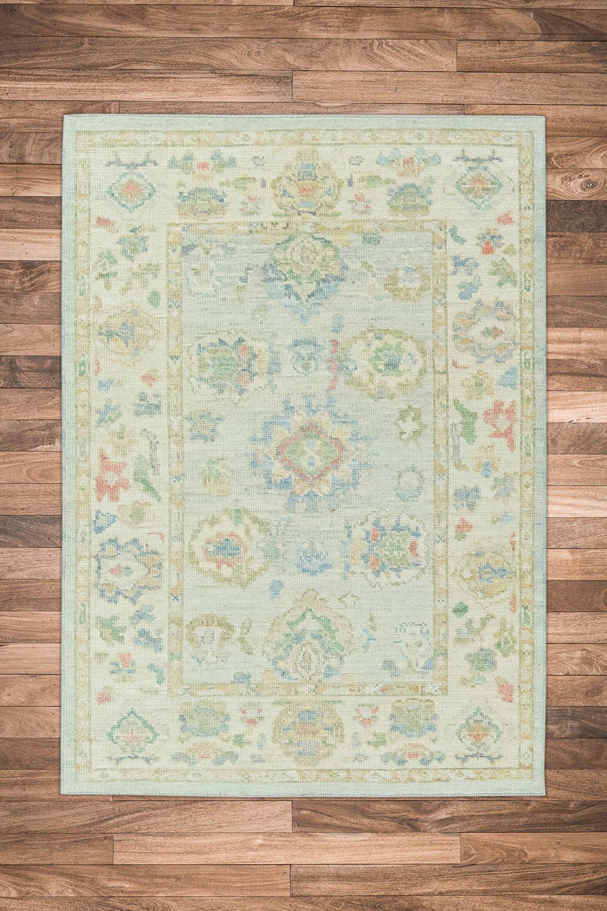 Turkish Oushak Rug 4'2" x 6' #15019