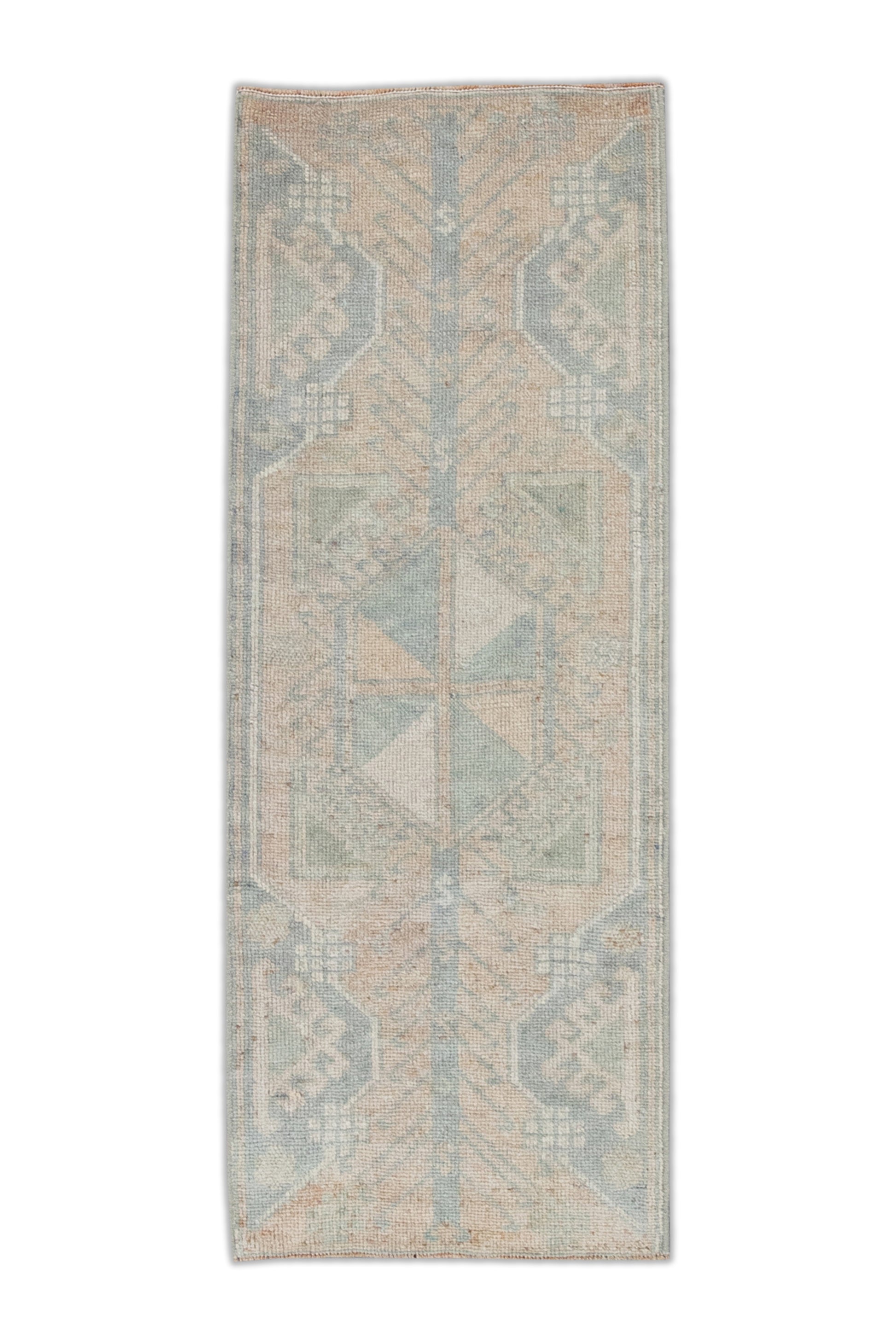 Oriental Hand Knotted Vintage Turkish Mini Rug 1'4" x 3'7" #8664