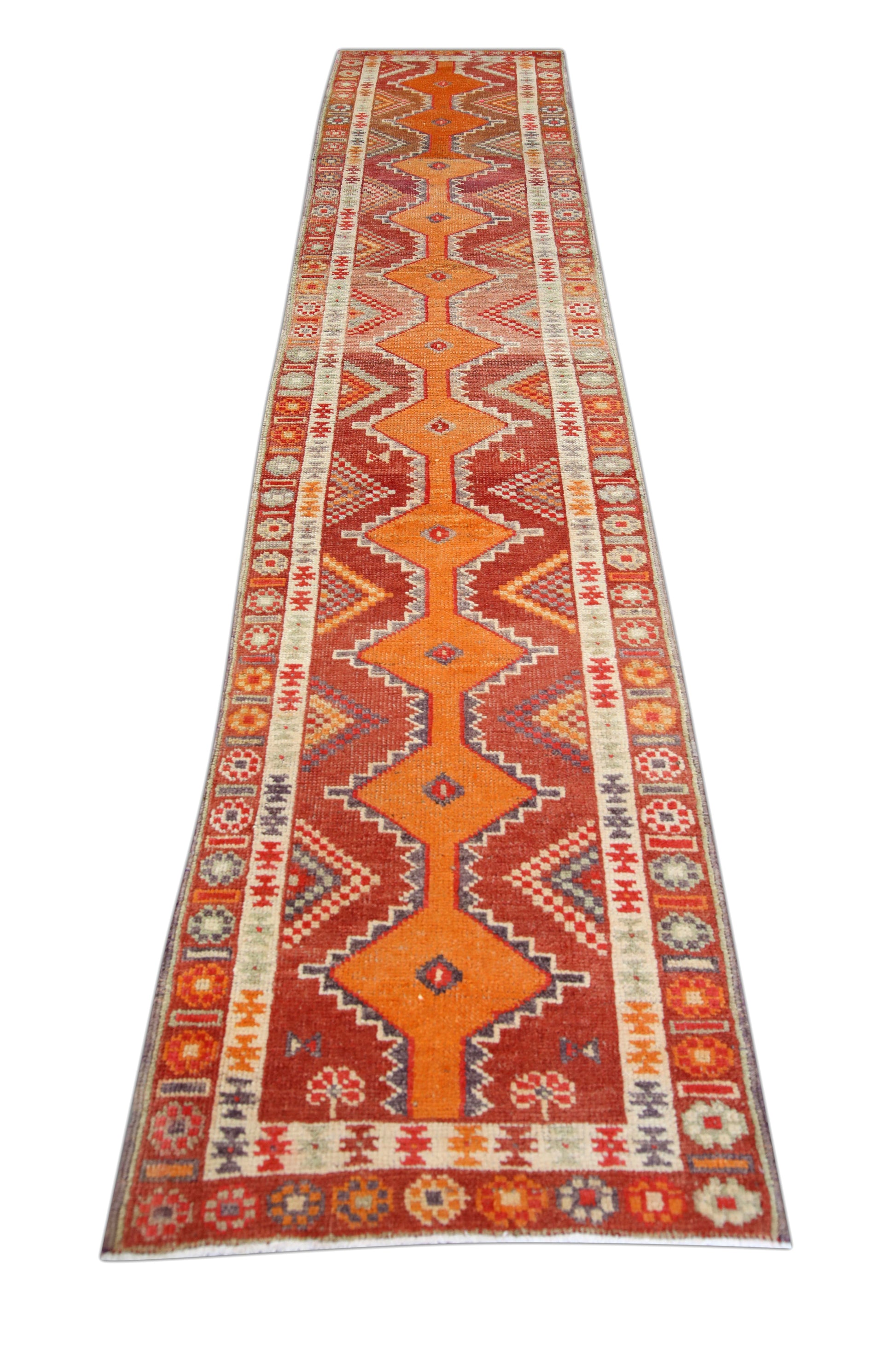 Turkish Vintage Anatolian Rug  2'8" x 12'10" #123