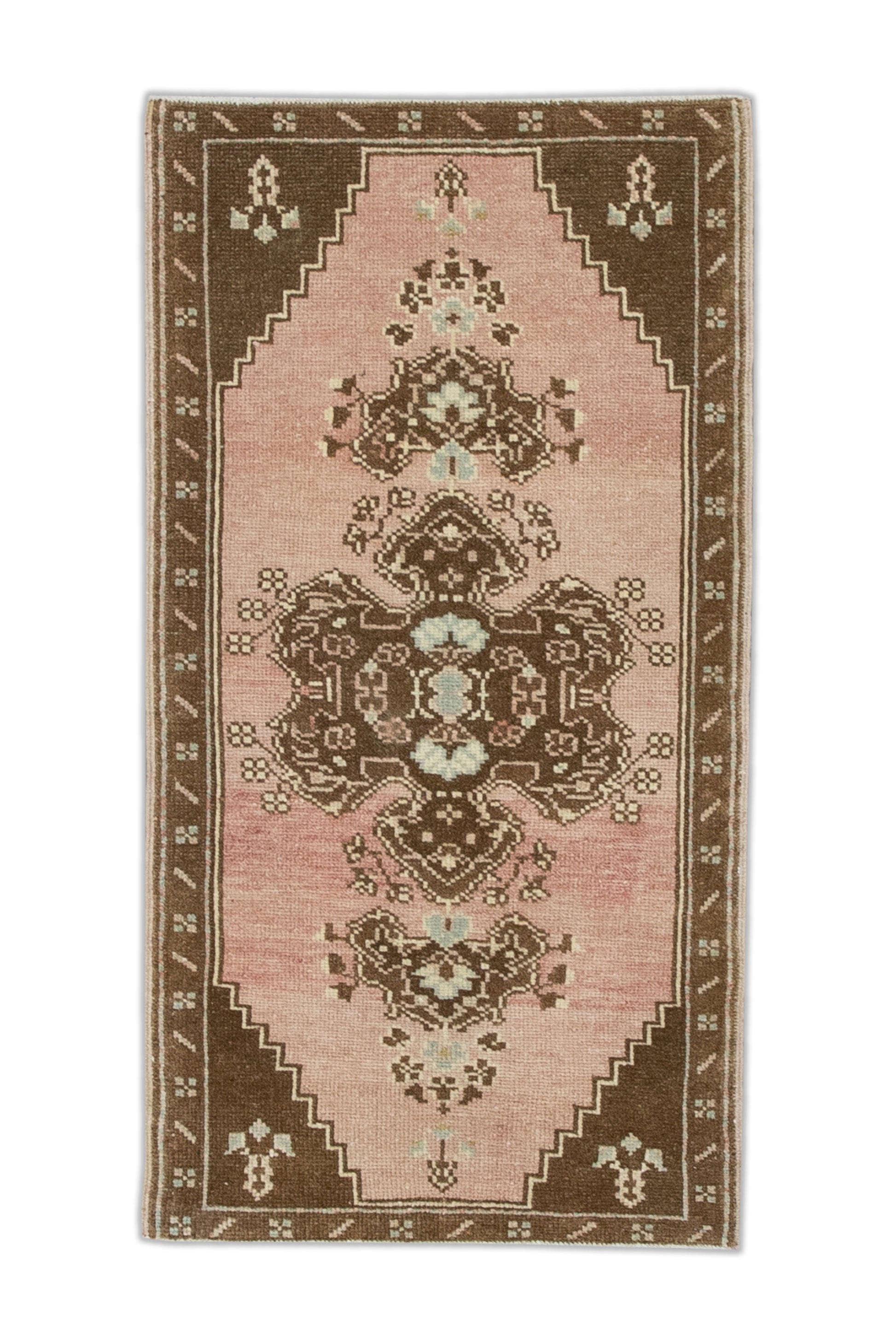 Oriental Hand Knotted Vintage Turkish Mini Rug 1'8" x 3'1" #9112