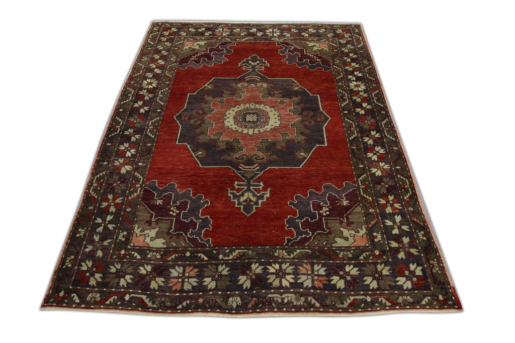 Vintage oushak rug in Houston, Texas
