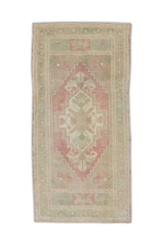 Oriental Hand Knotted Vintage Turkish Mini Rug 1'9" x 3'4" #8766