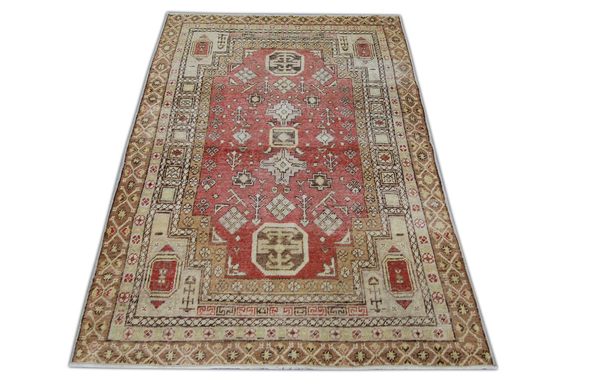 Turkish Vintage Anatolian Rug 3'10" x 5'8" #1021