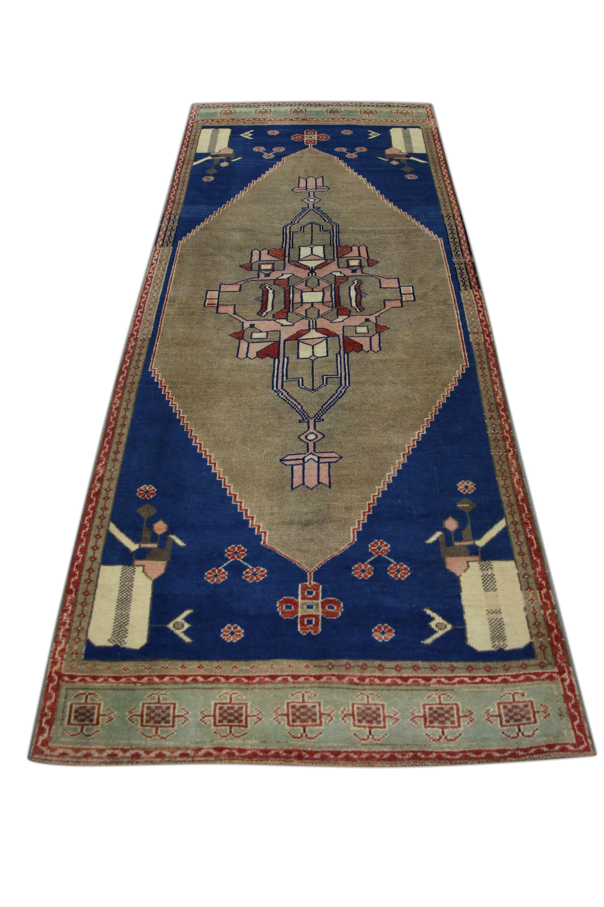 Turkish Vintage Anatolian Rug  3'7" x 9'3" #136