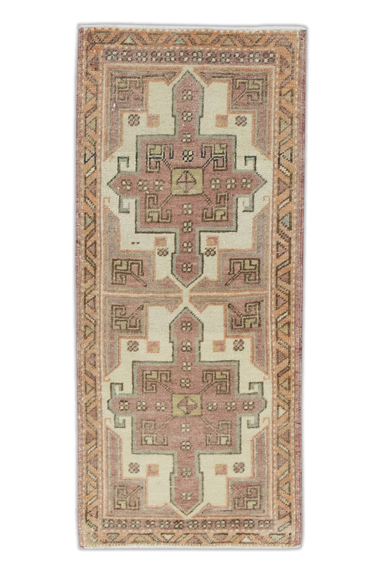 Oriental Hand Knotted Vintage Turkish Mini Rug 1'6" x 3'3" #8741