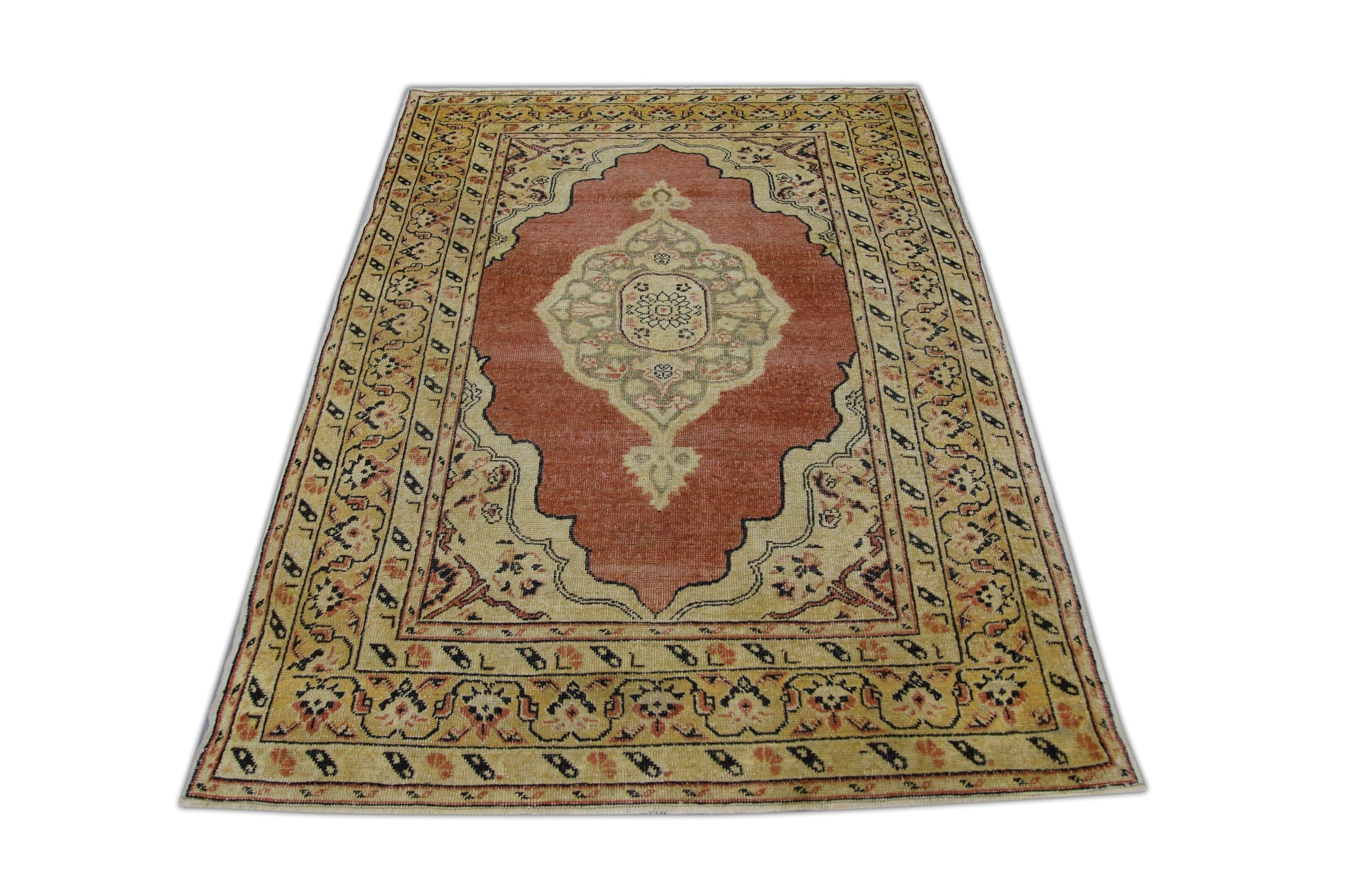 Turkish Vintage Anatolian Rug 4'4" x 6' #1011