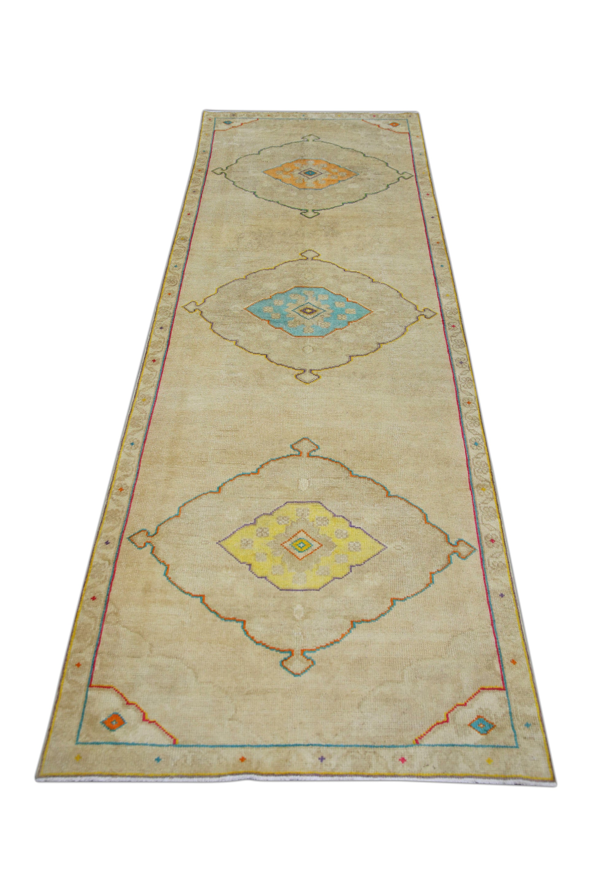Turkish Vintage Anatolian Rug  3'4" x 9'1" #101
