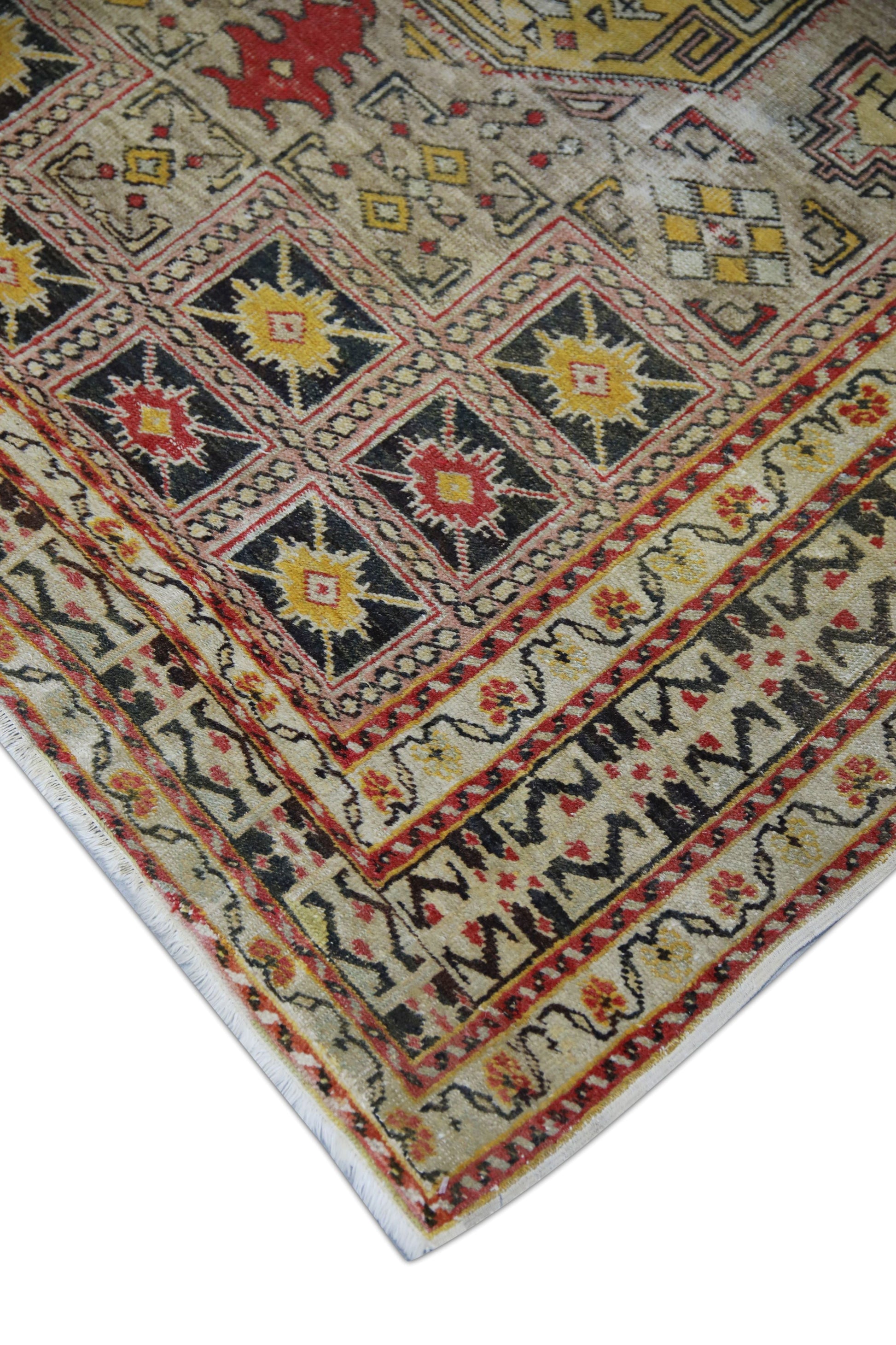 Turkish Vintage Anatolian Rug 4'6" x 6'4" #1008