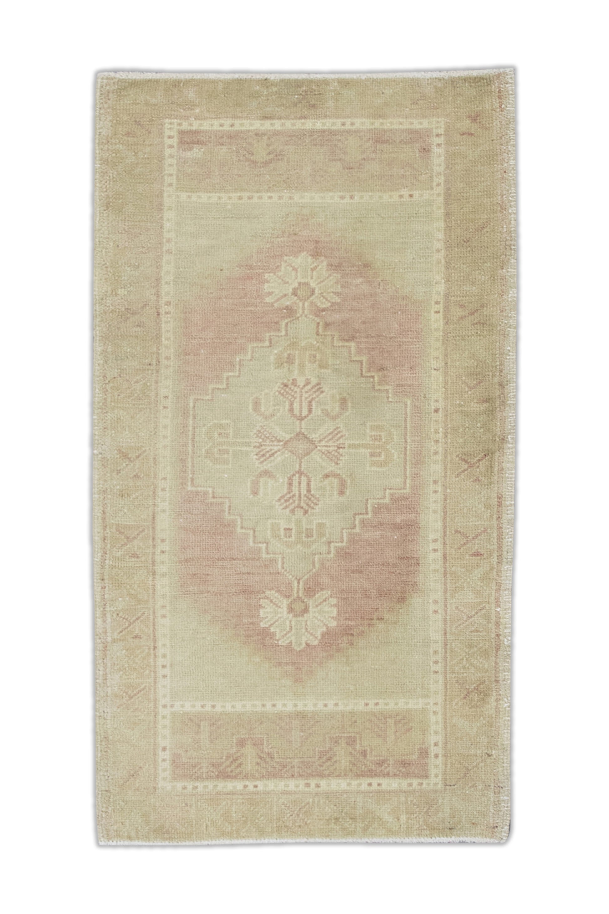 Oriental Hand Knotted Vintage Turkish Mini Rug 1'8" x 3'1" #8421