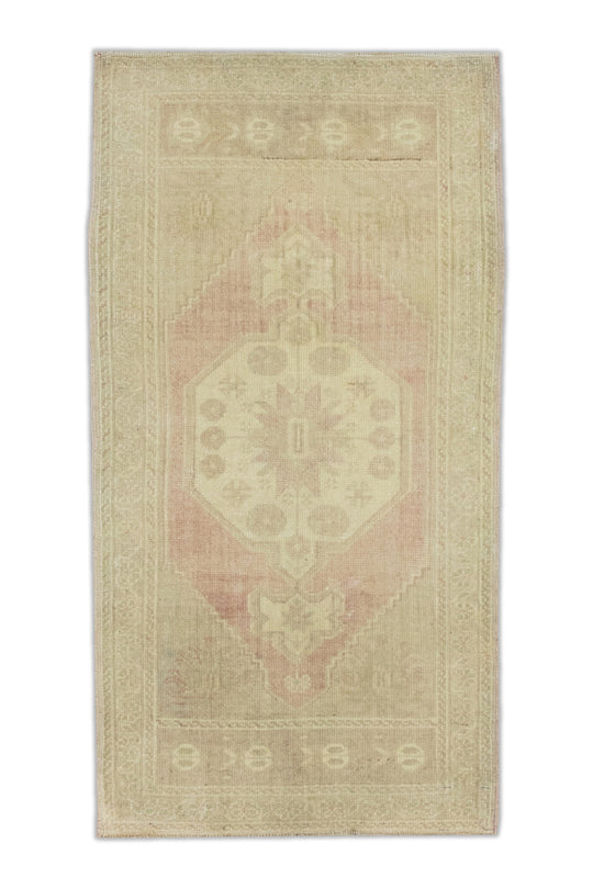 Turkish Mini Rug Oriental Vintage Hand Knotted 1'8" x 3'3" #8411