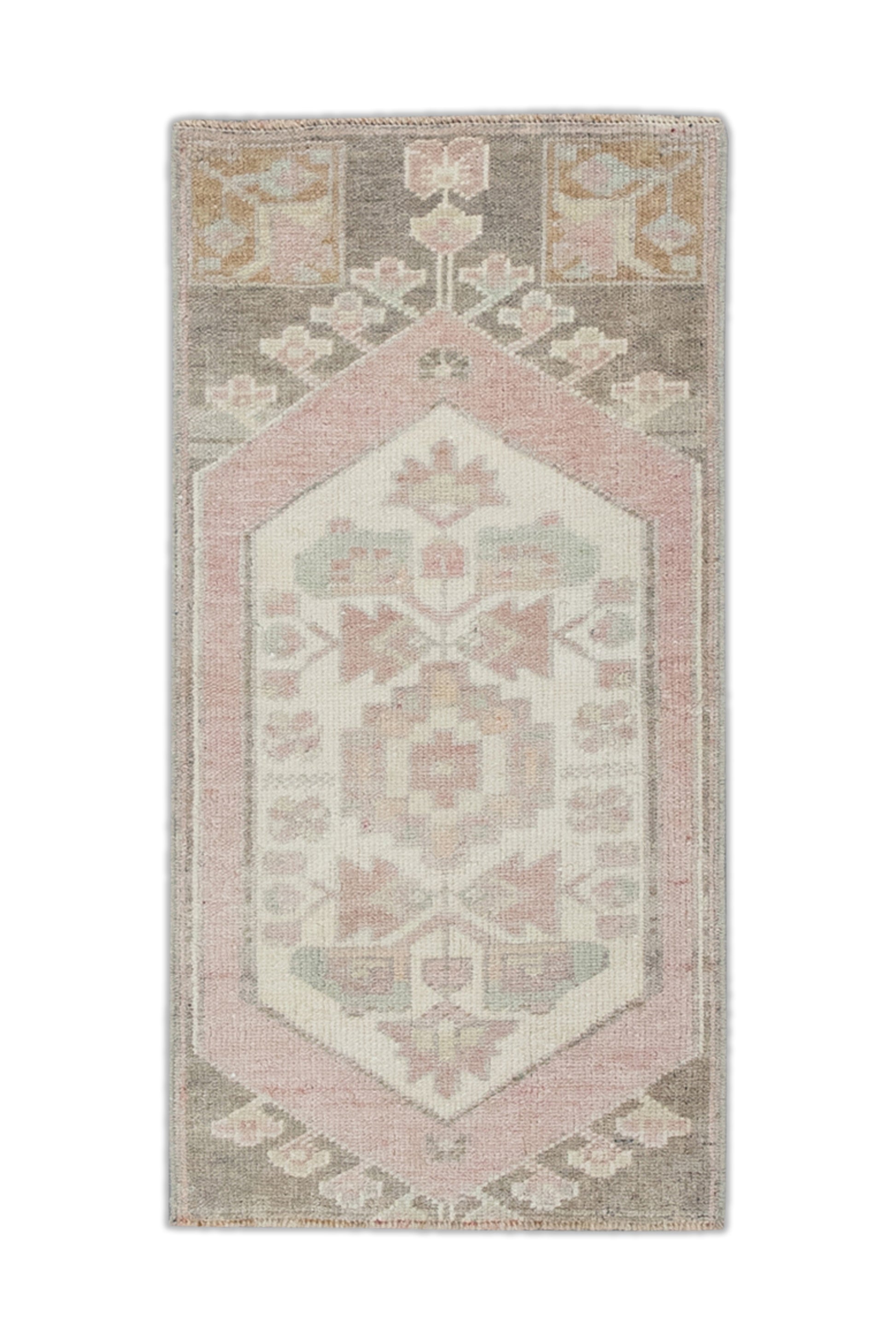 Oriental Hand Knotted Vintage Turkish Mini Rug 1'4" x 2'8" #8599