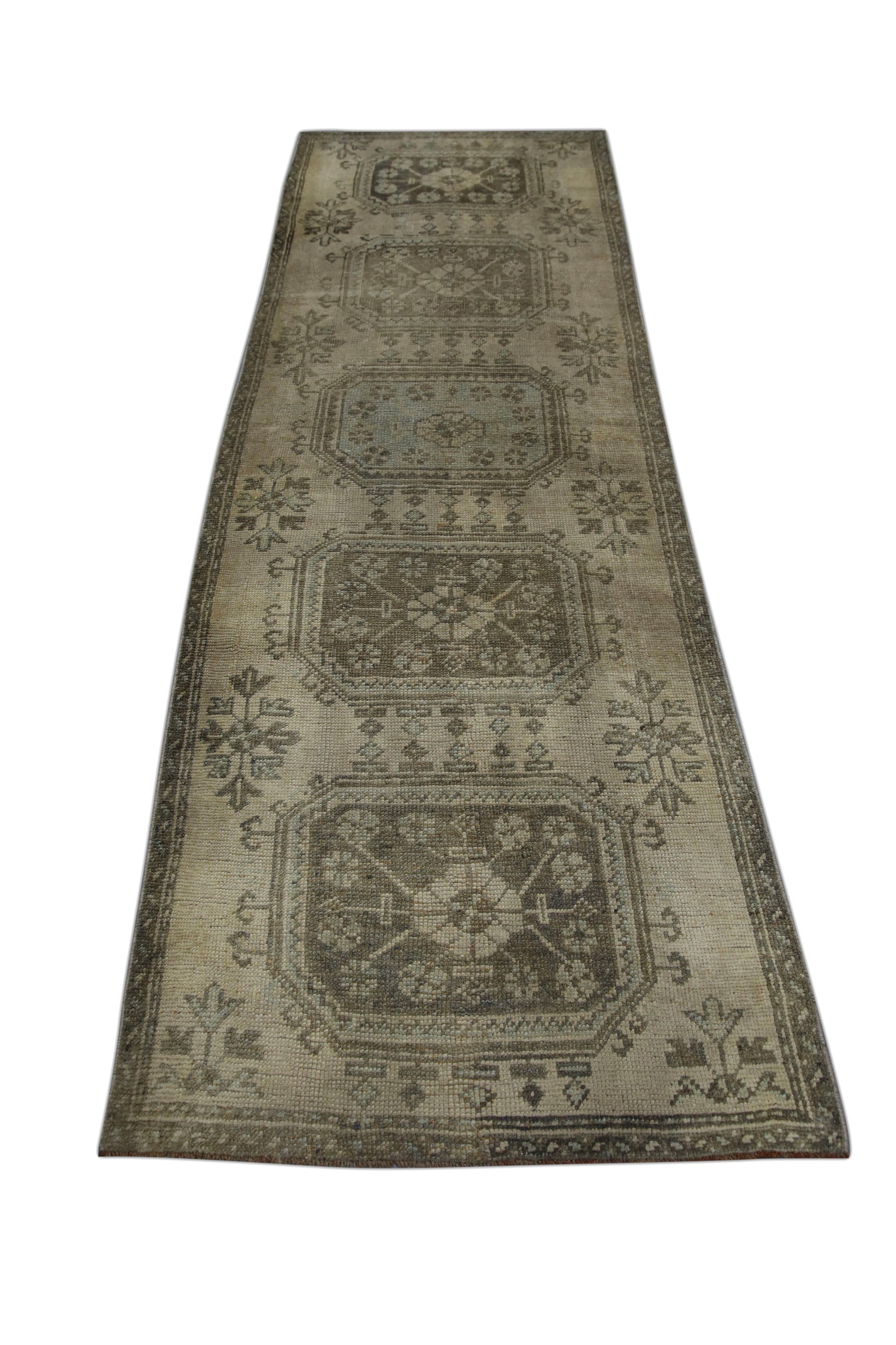 Turkish Vintage Anatolian Rug  3'2" x 10'2" #43