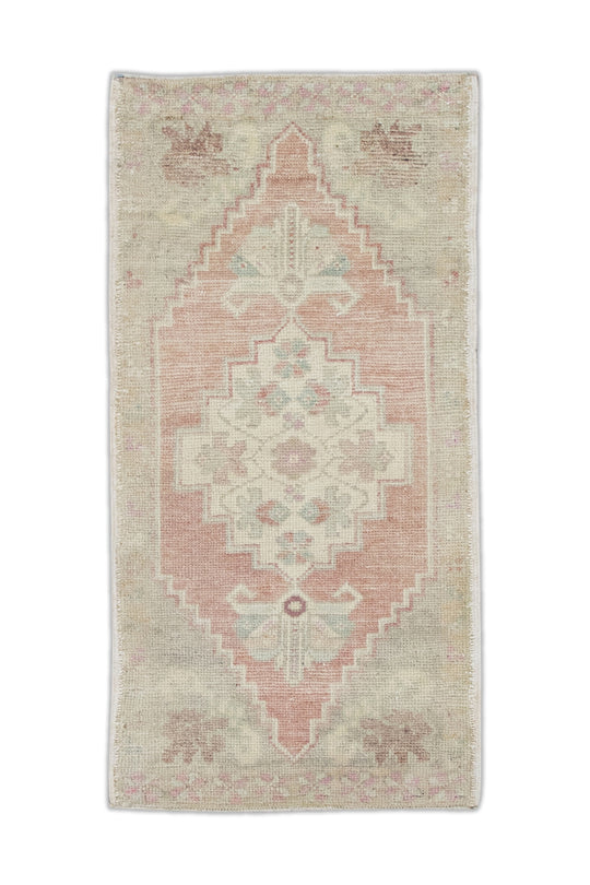 Oriental Hand Knotted Vintage Turkish Mini Rug 1'9" x 3'4" #9000