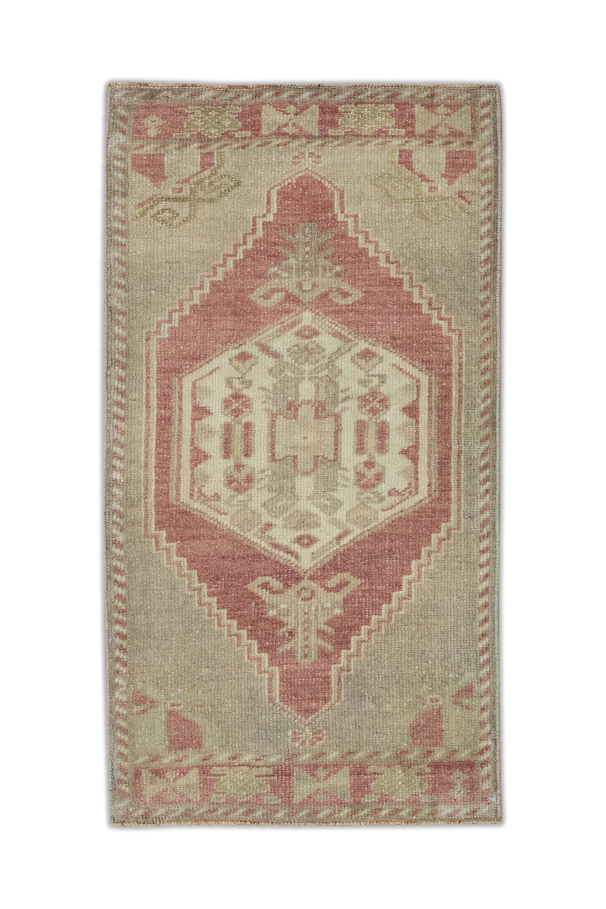 Oriental Hand Knotted Vintage Turkish Mini Rug 1'6" x 3'3" #06