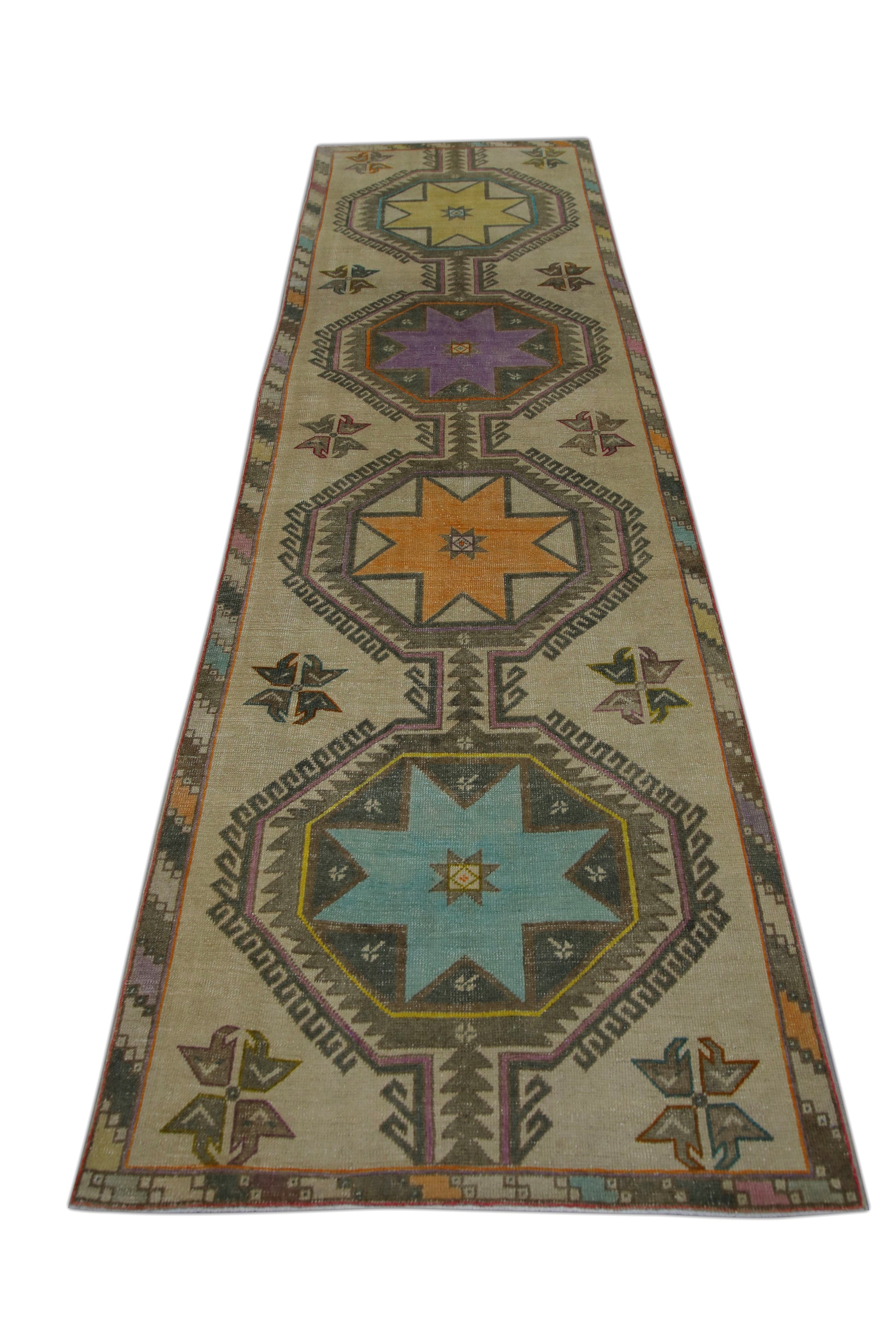 Turkish Vintage Anatolian Rug  3'5" x 11'9" #320