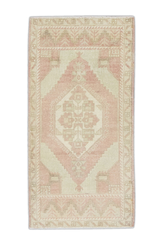 Oriental Hand Knotted Vintage Turkish Mini Rug 1'7" x 3'2" #8546