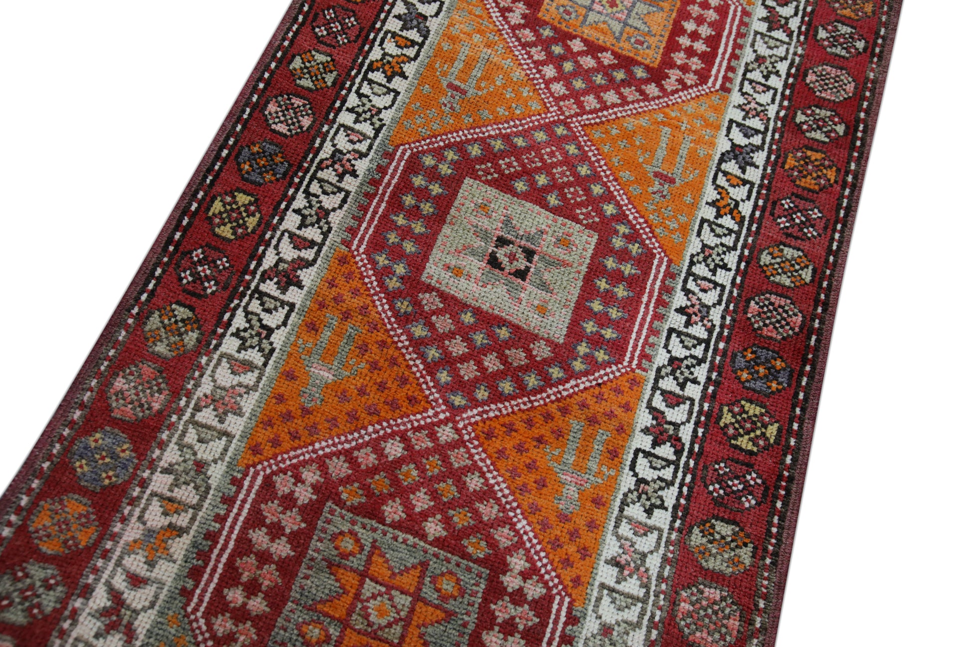 Turkish Vintage Anatolian Rug  3' x 13'2" #33