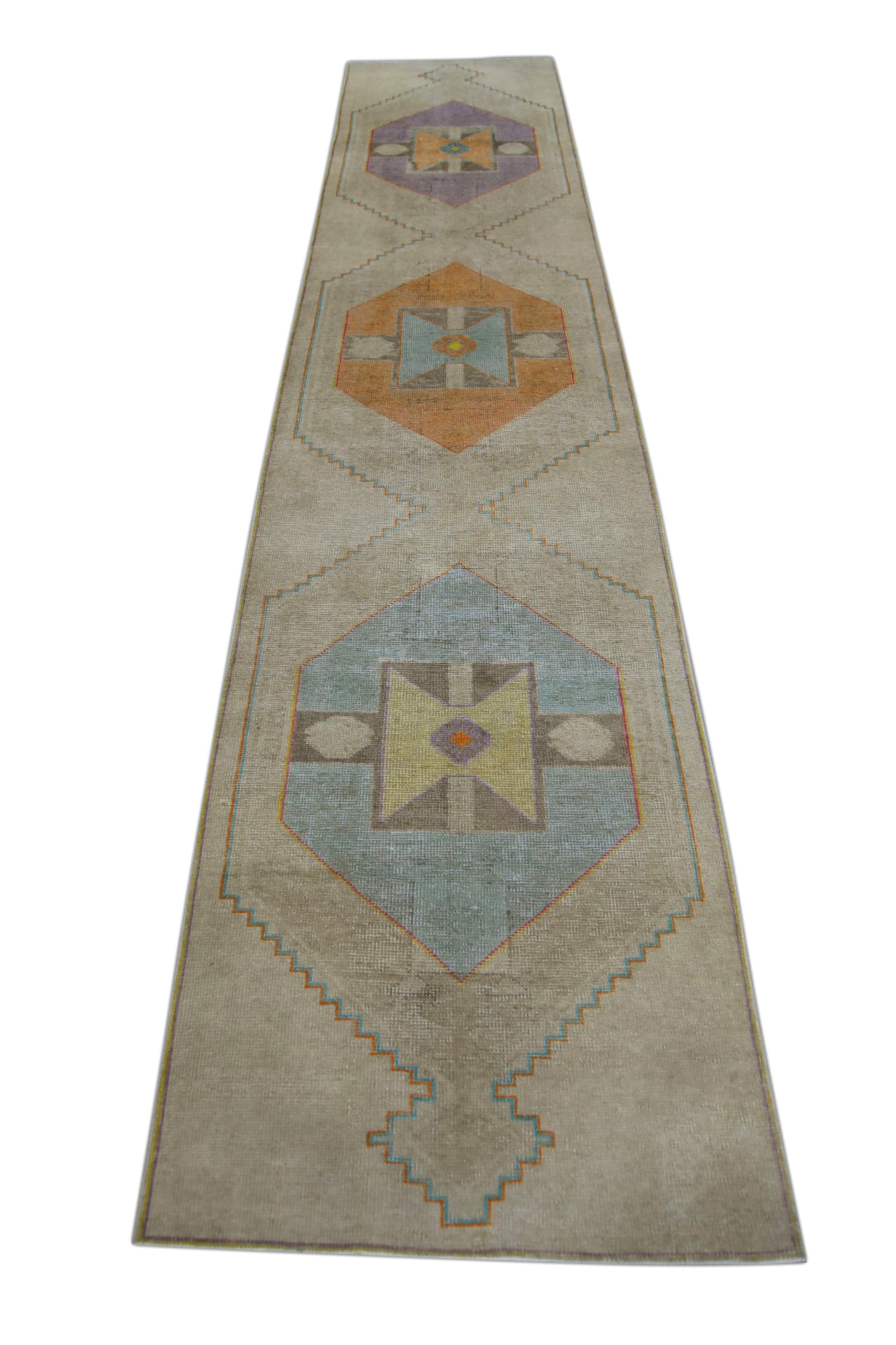 Turkish Vintage Anatolian Rug  3' x 14' #341
