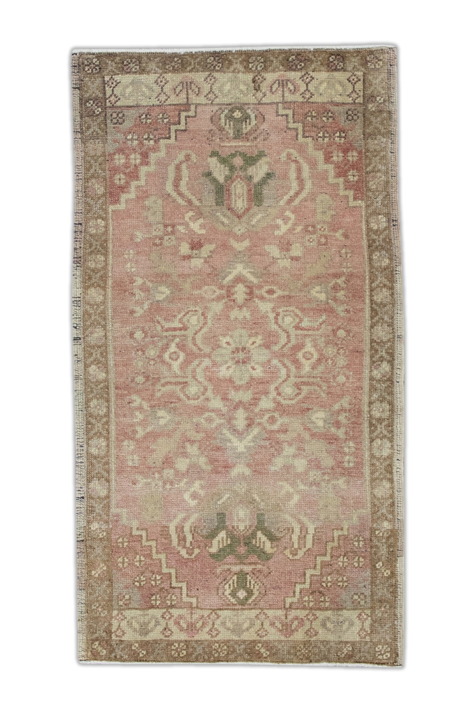Oriental Hand Knotted Vintage Turkish Mini Rug 1'8" x 3'1" #9111