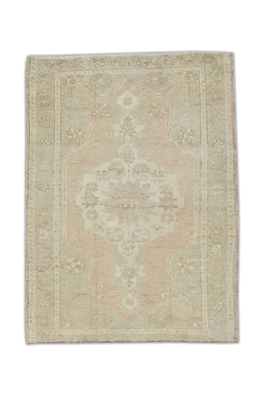 Oriental Hand Knotted Vintage Turkish Mini Rug 1'1" x 2'6" #8415