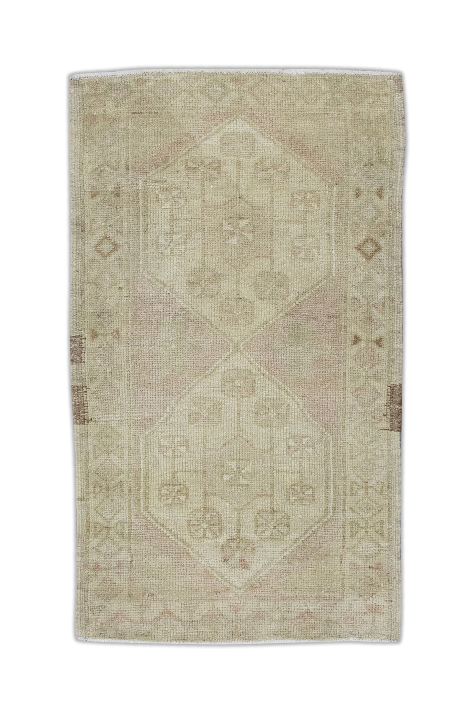 Oriental Hand Knotted Vintage Turkish Mini Rug 1'10" x 3'1" #8424