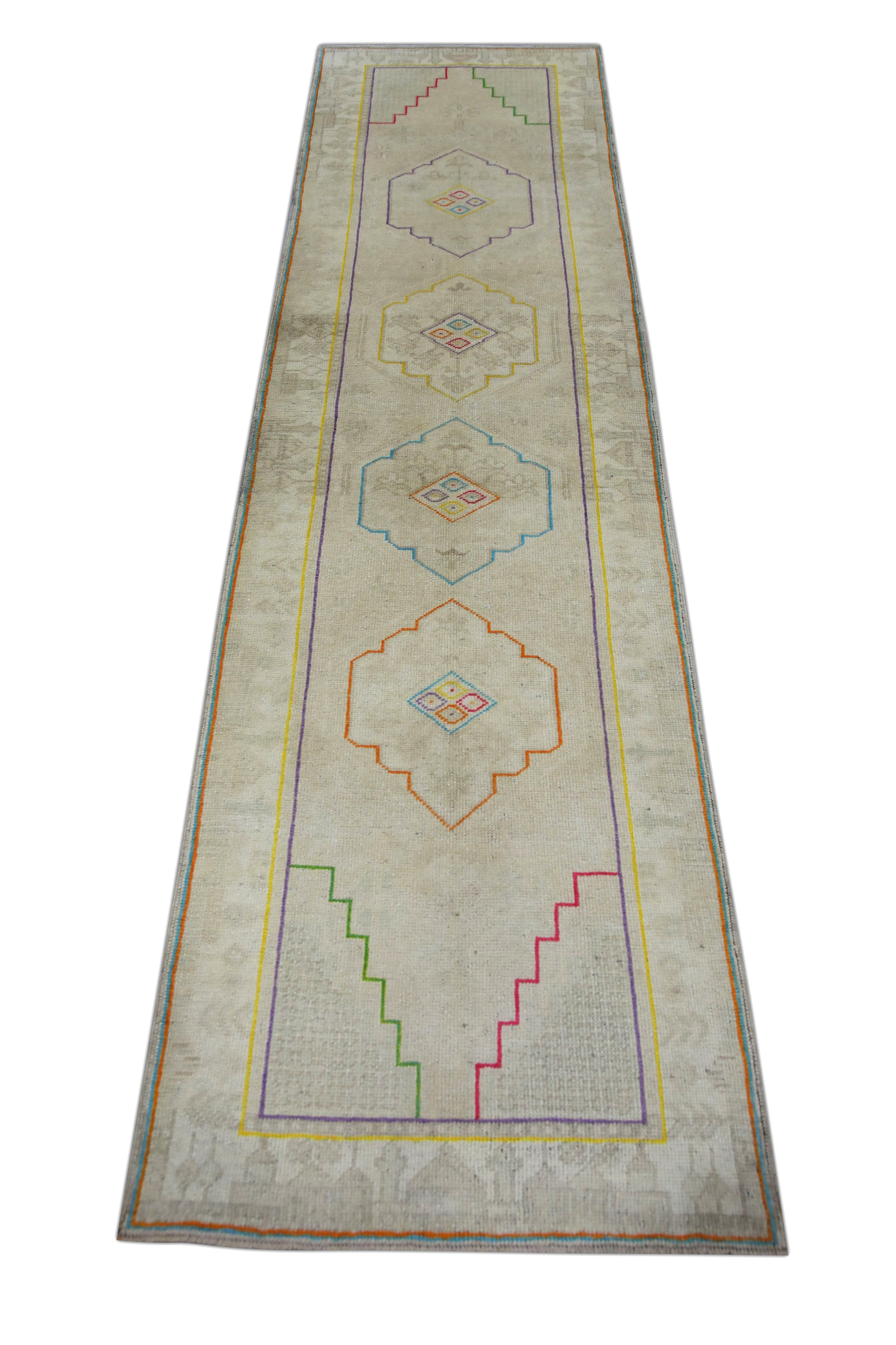 Turkish Vintage Anatolian Rug  2'6" x 9'4" #252