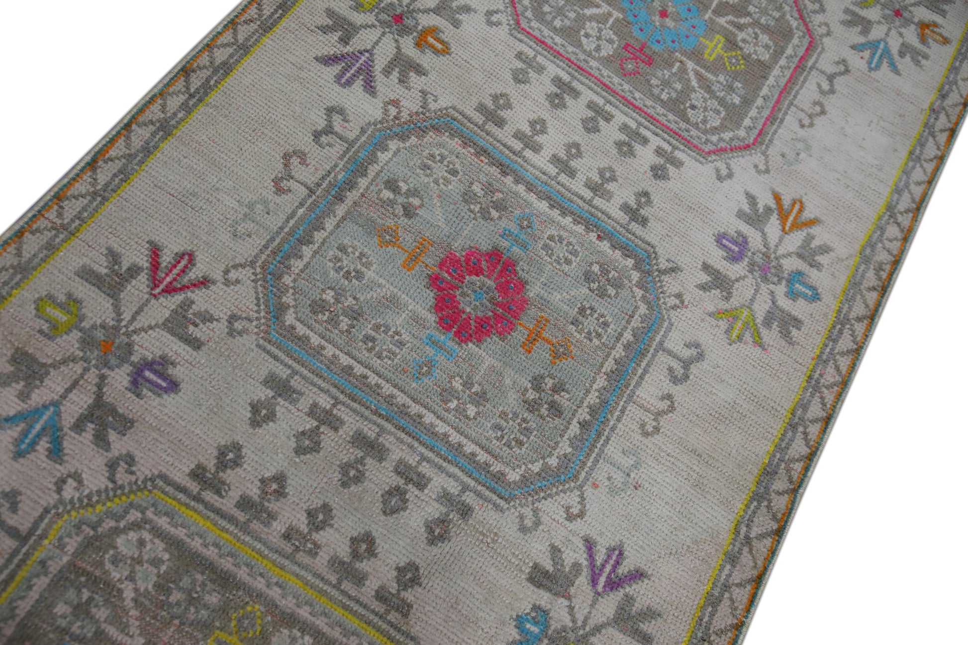 Turkish Vintage Anatolian Rug  3'2" x 10'3" #57