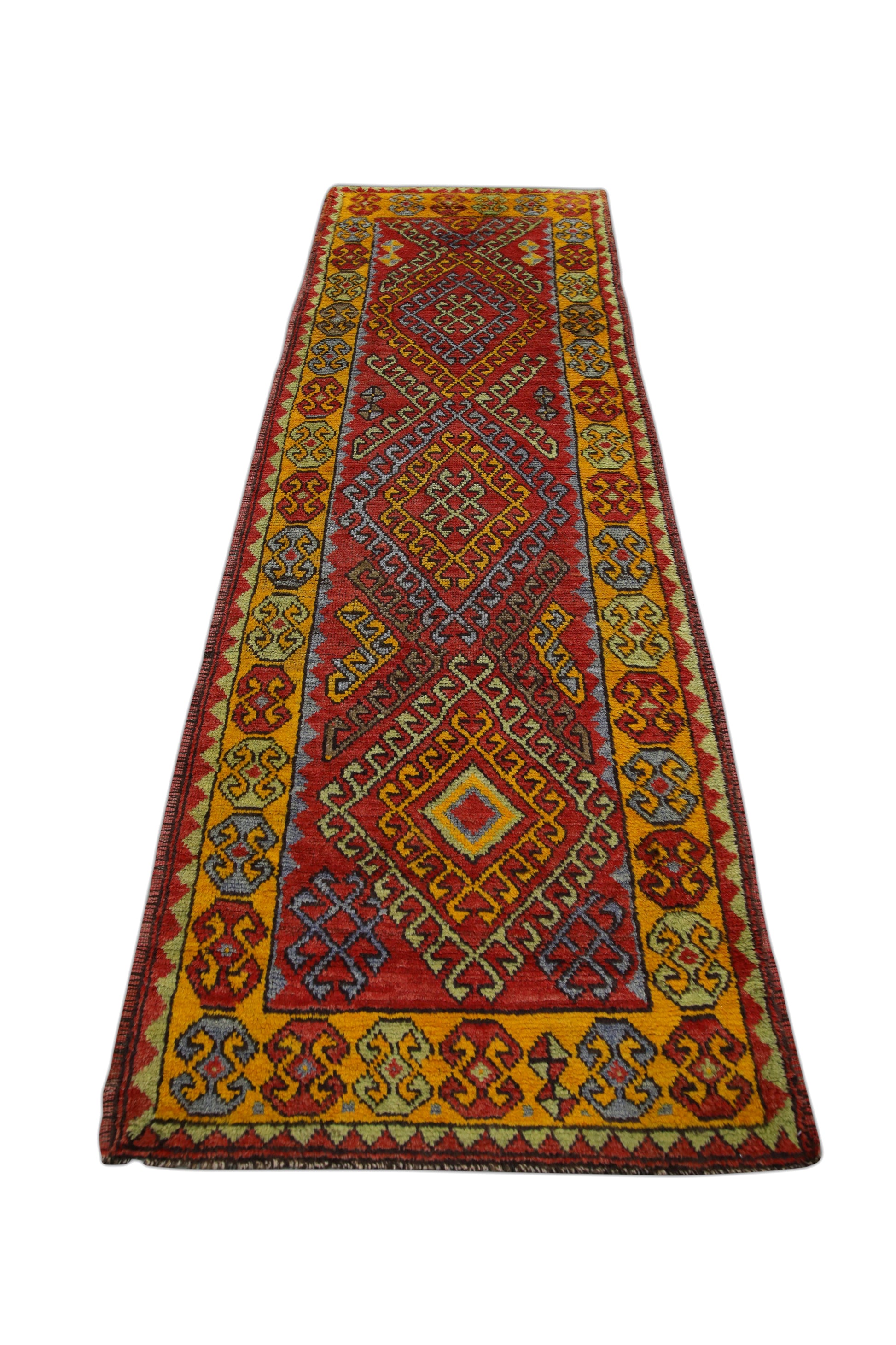 Turkish Vintage Anatolian Rug  3'4" x 10'3" #208