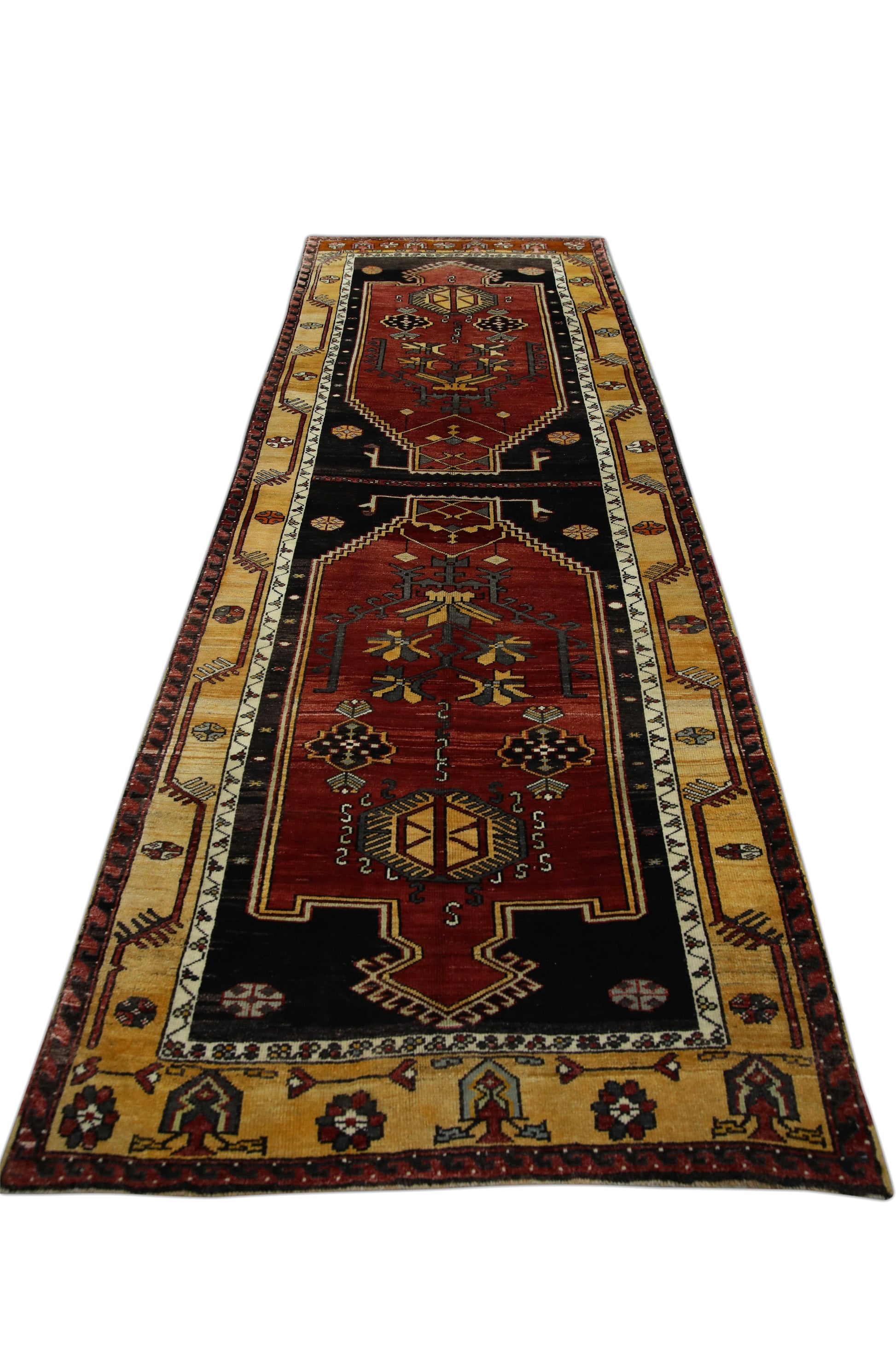 Turkish Vintage Anatolian Rug  4' x 10'8" #209
