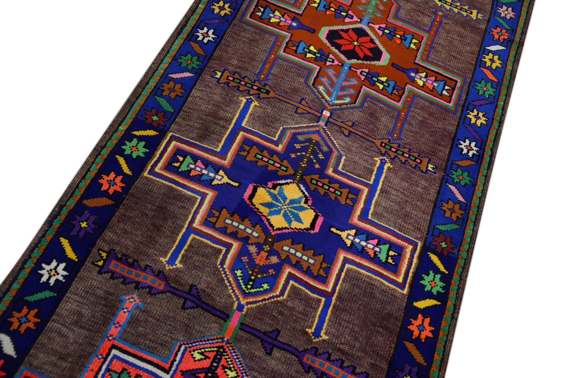 Turkish Vintage Anatolian Rug  3' x 11'10" #243