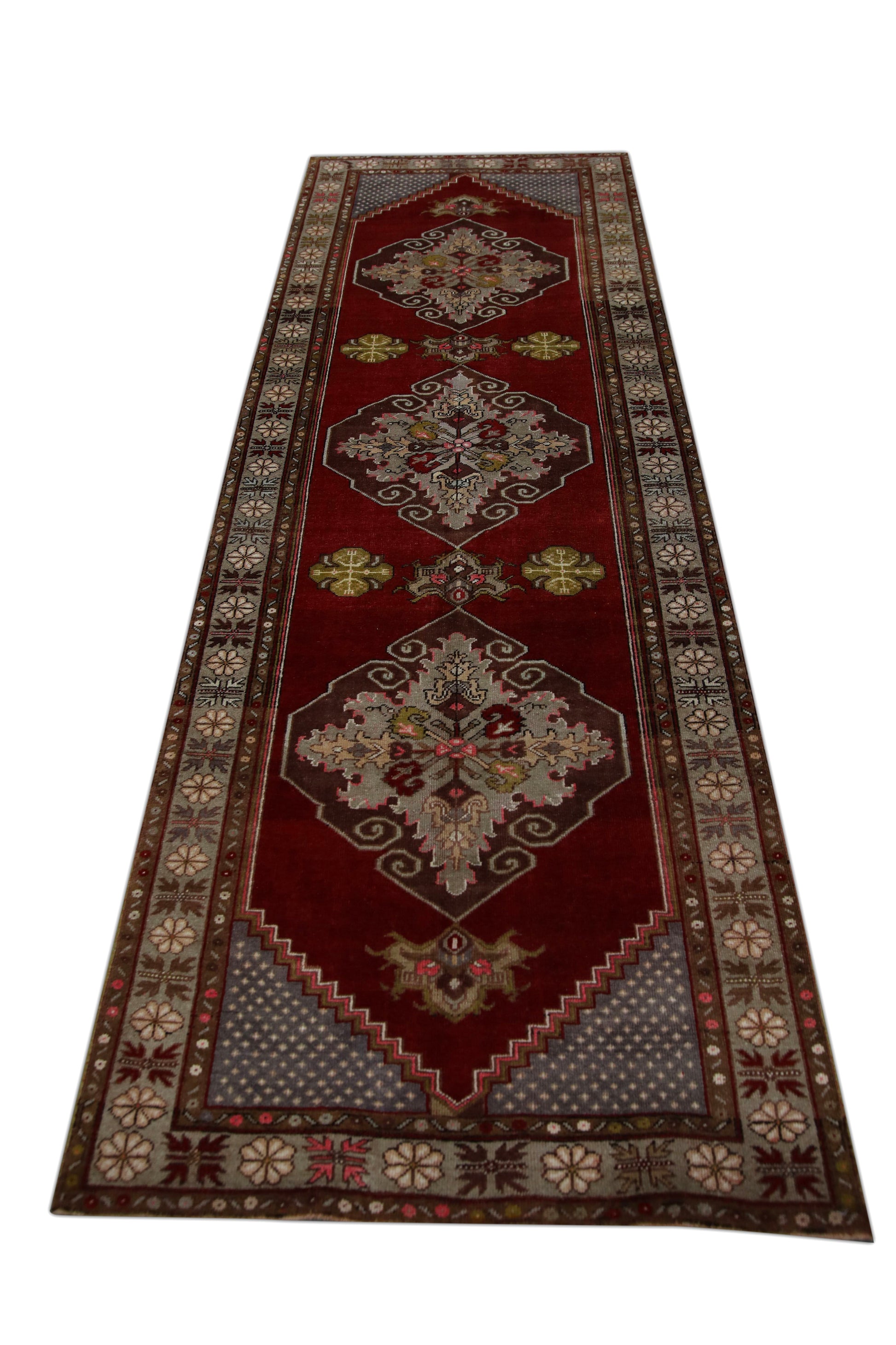 Turkish Vintage Anatolian Rug  3'6" x 10'2" #294