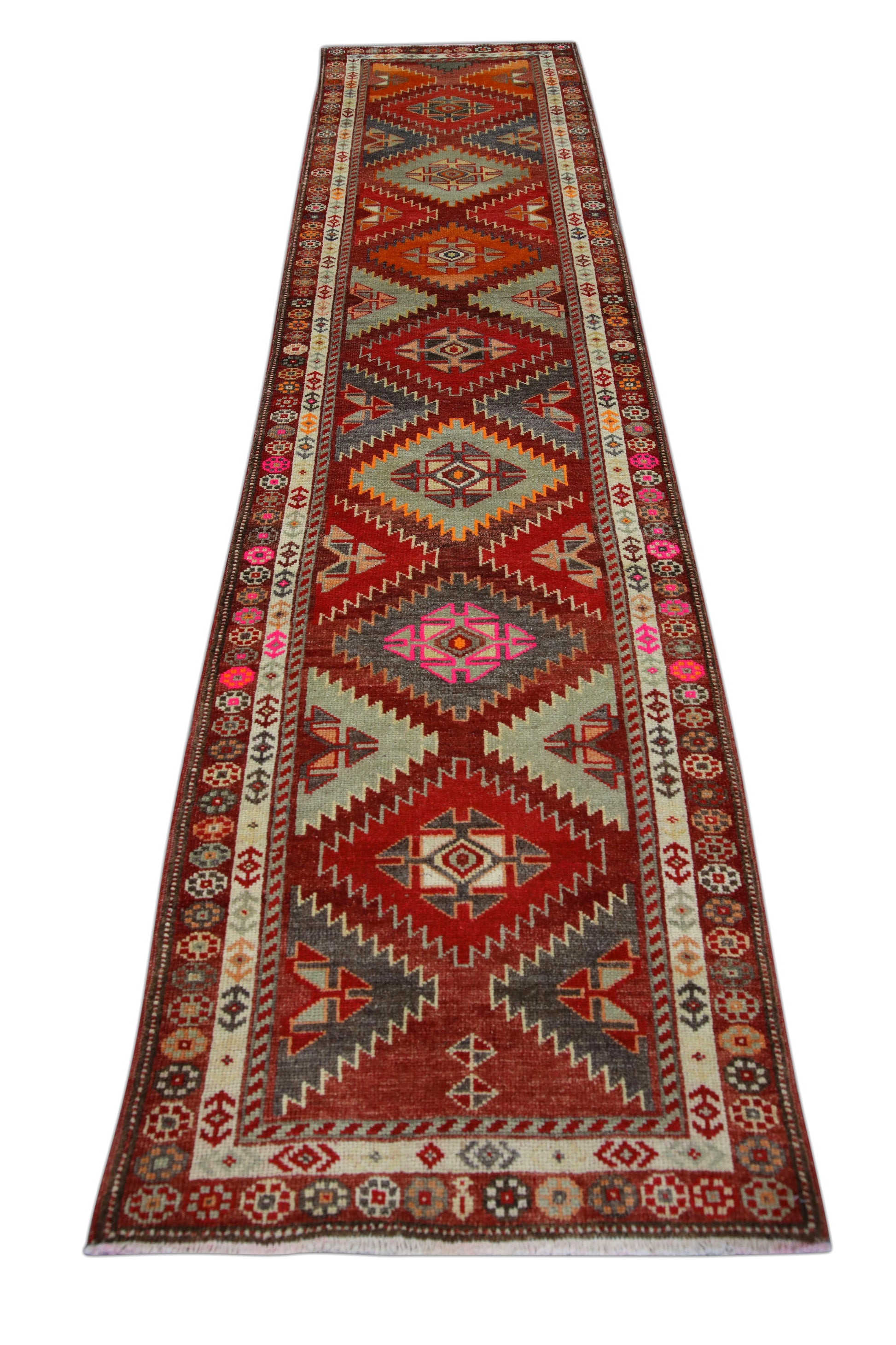 Turkish Vintage Anatolian Rug  2'11" x 11'11" #447