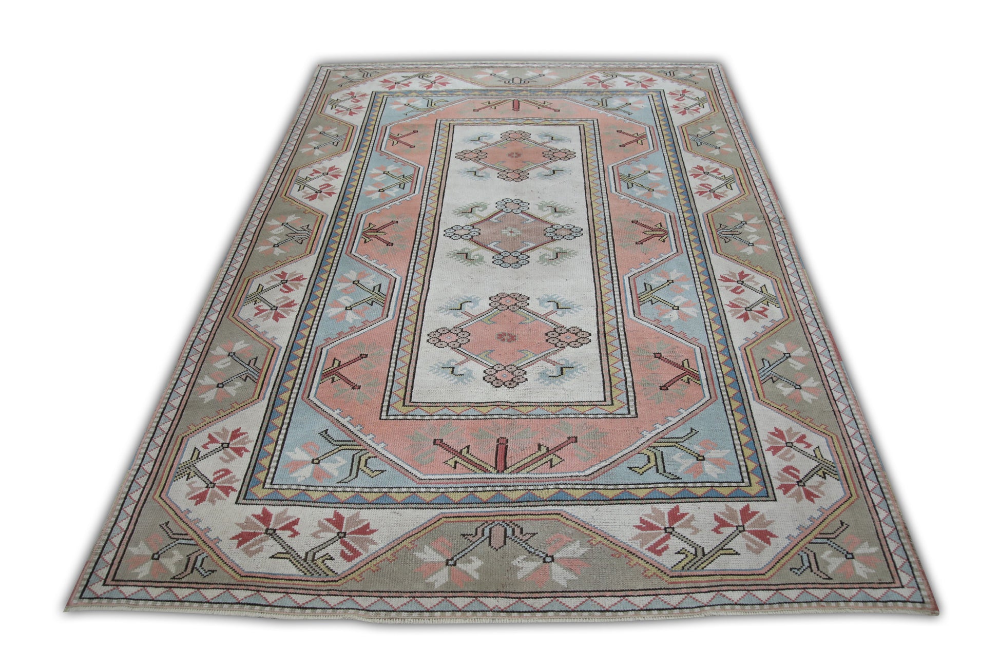 Turkish Vintage Anatolian Rug  5'10" x 8'3" #511