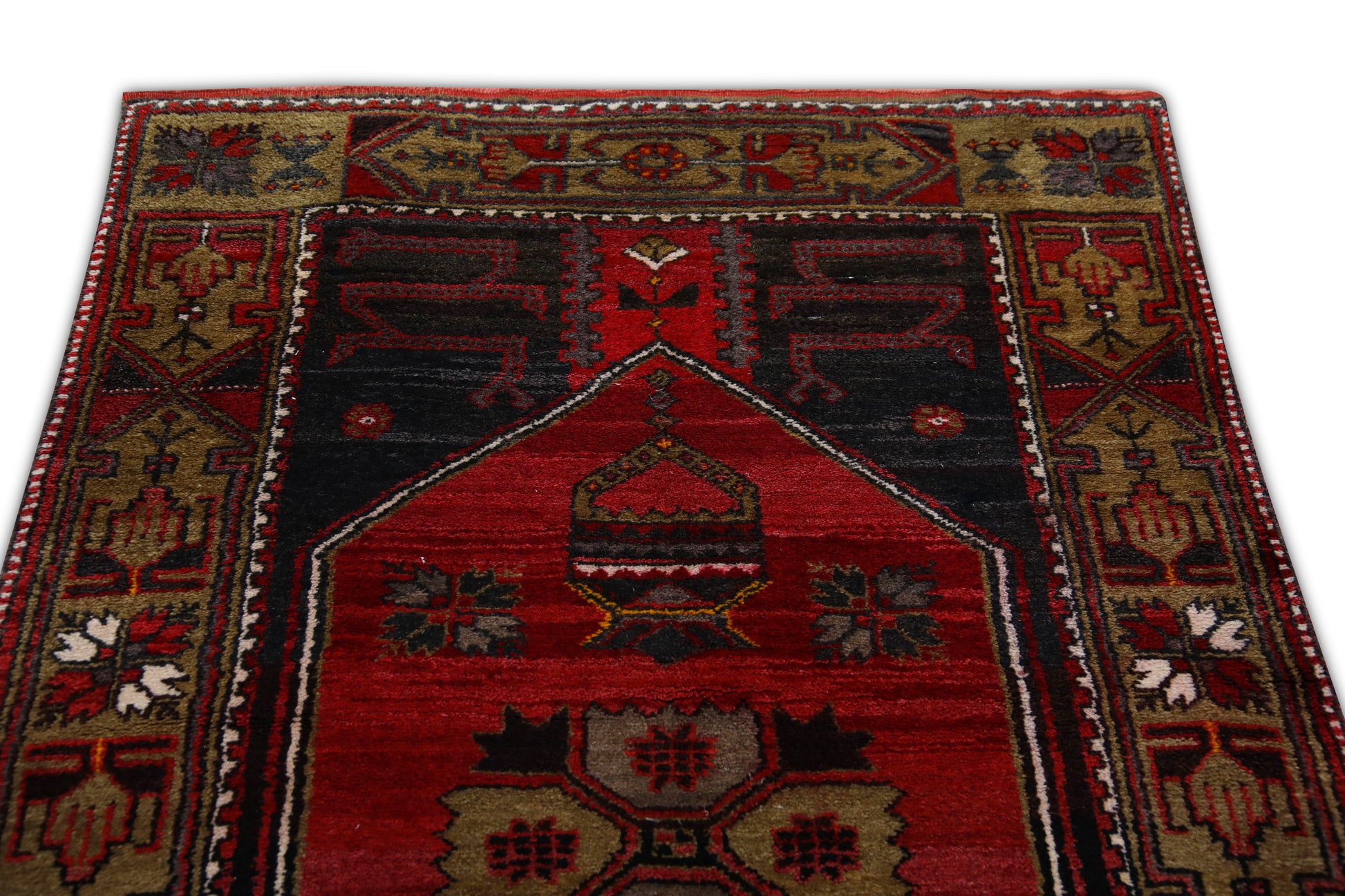 Turkish Vintage Anatolian Rug  3'8" x 9'11" #299