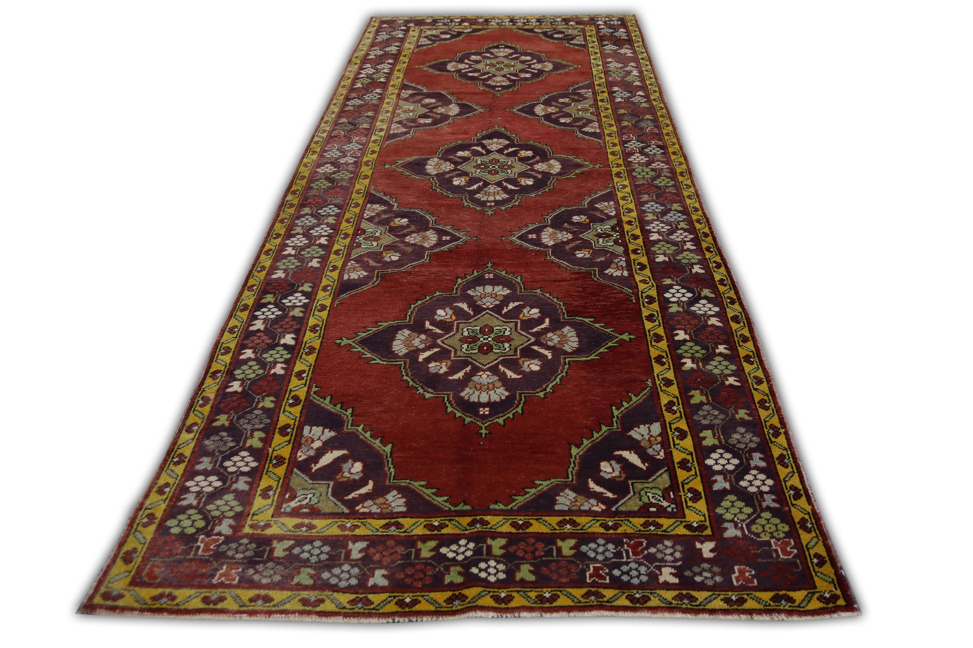 Turkish Vintage Anatolian Rug  4'8" x 11'4" #129