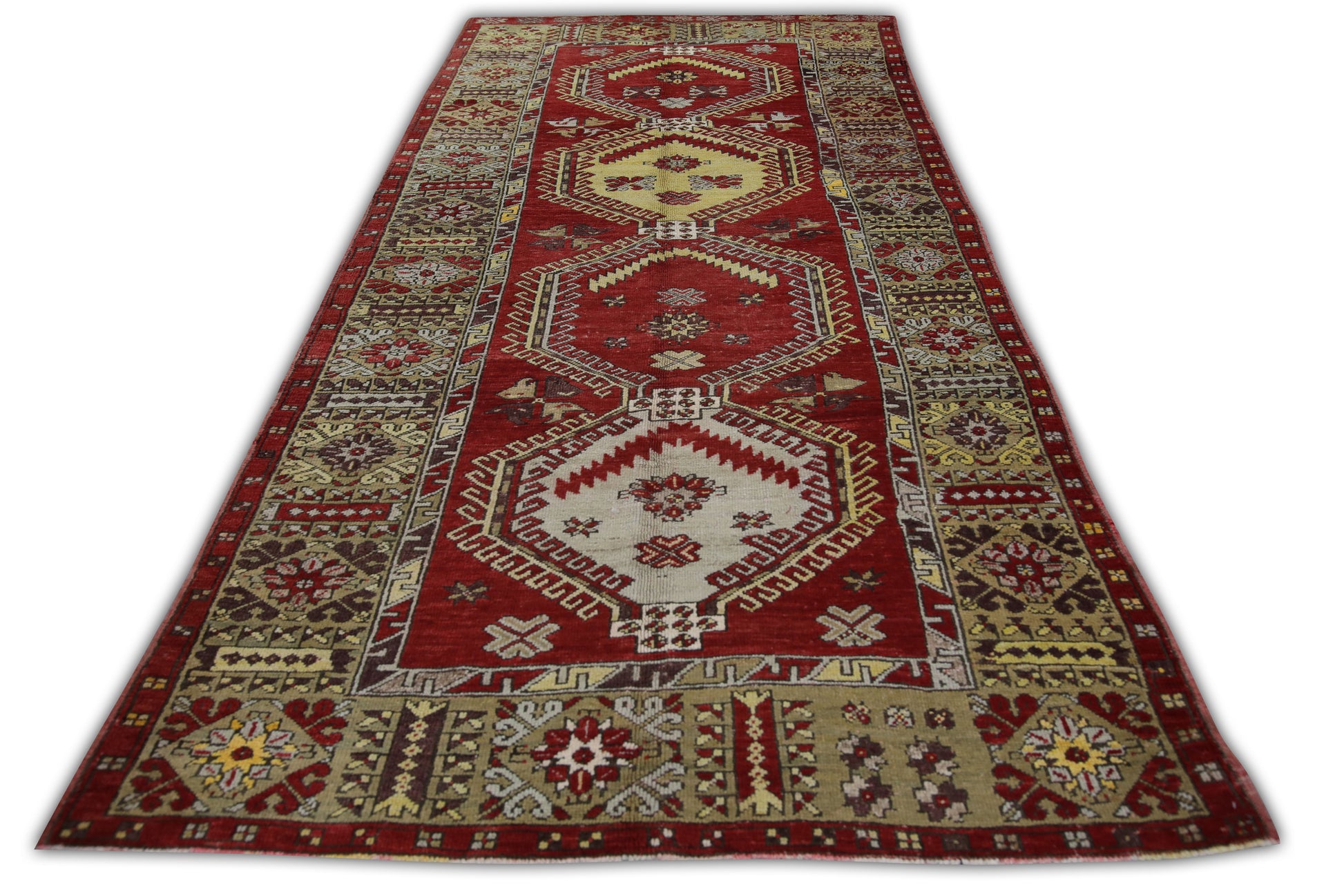 Turkish Vintage Anatolian Rug  5'1" x 11'4" #127